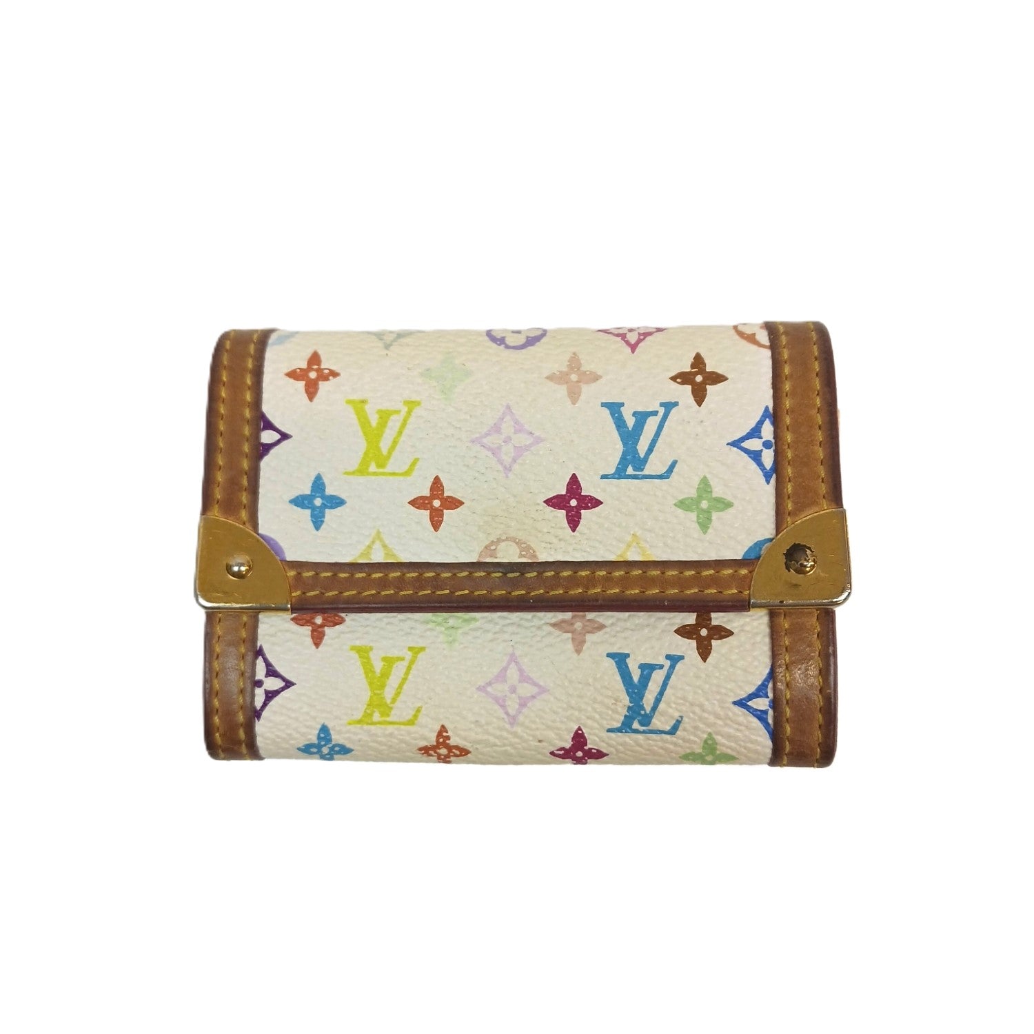 LOUIS VUITTON ルイヴィトン ポルトモネ・プラ 財布 マルチカラー