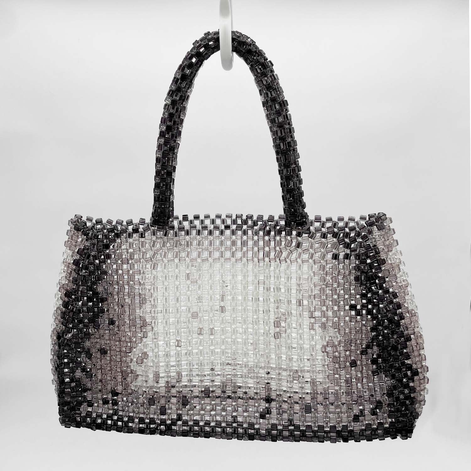 ANTEPRIMA アンテプリマ ハンドバッグ ワイヤー ビーズ グラデーション グレー マチあり♪