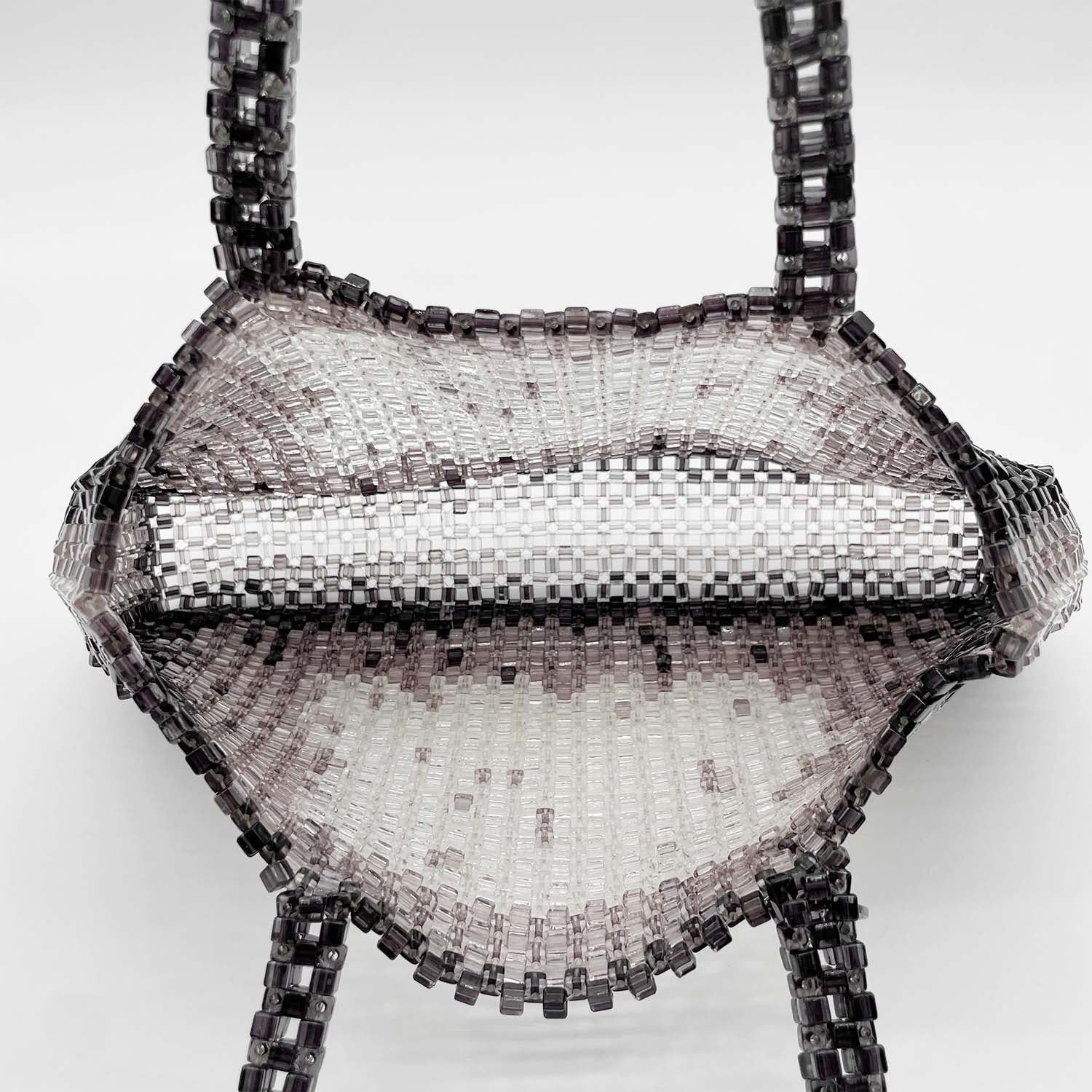 ANTEPRIMA アンテプリマ ハンドバッグ ワイヤー ビーズ グラデーション グレー マチあり♪