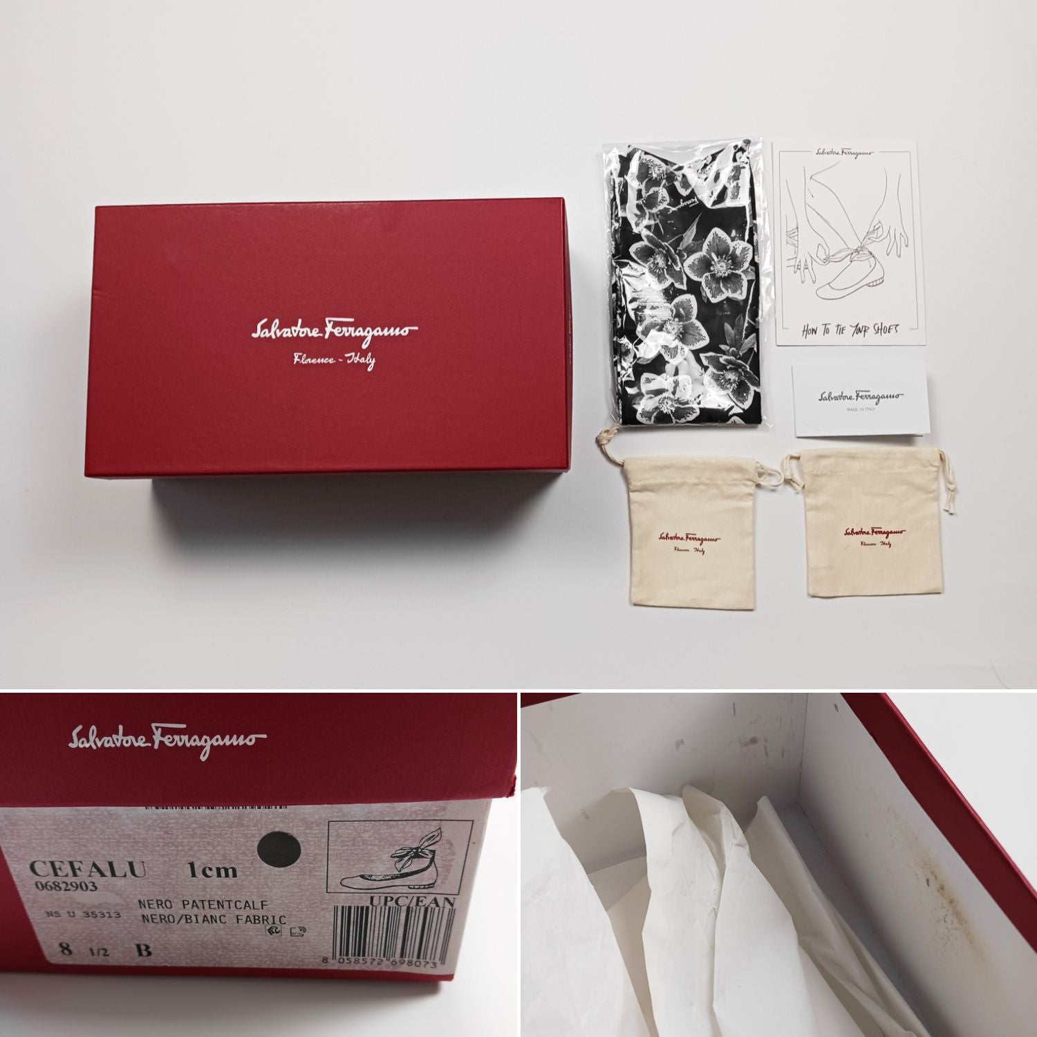 Salvatore Ferragamo フェラガモ アンクルストラップ バレエシューズ 8.5 B