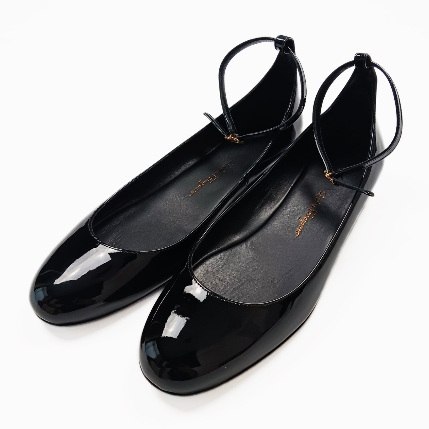 Salvatore Ferragamo フェラガモ アンクルストラップ バレエシューズ 8.5 B