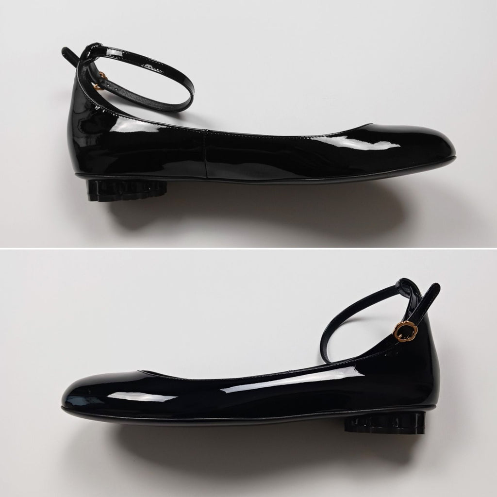 Salvatore Ferragamo フェラガモ アンクルストラップ バレエシューズ 8.5 B