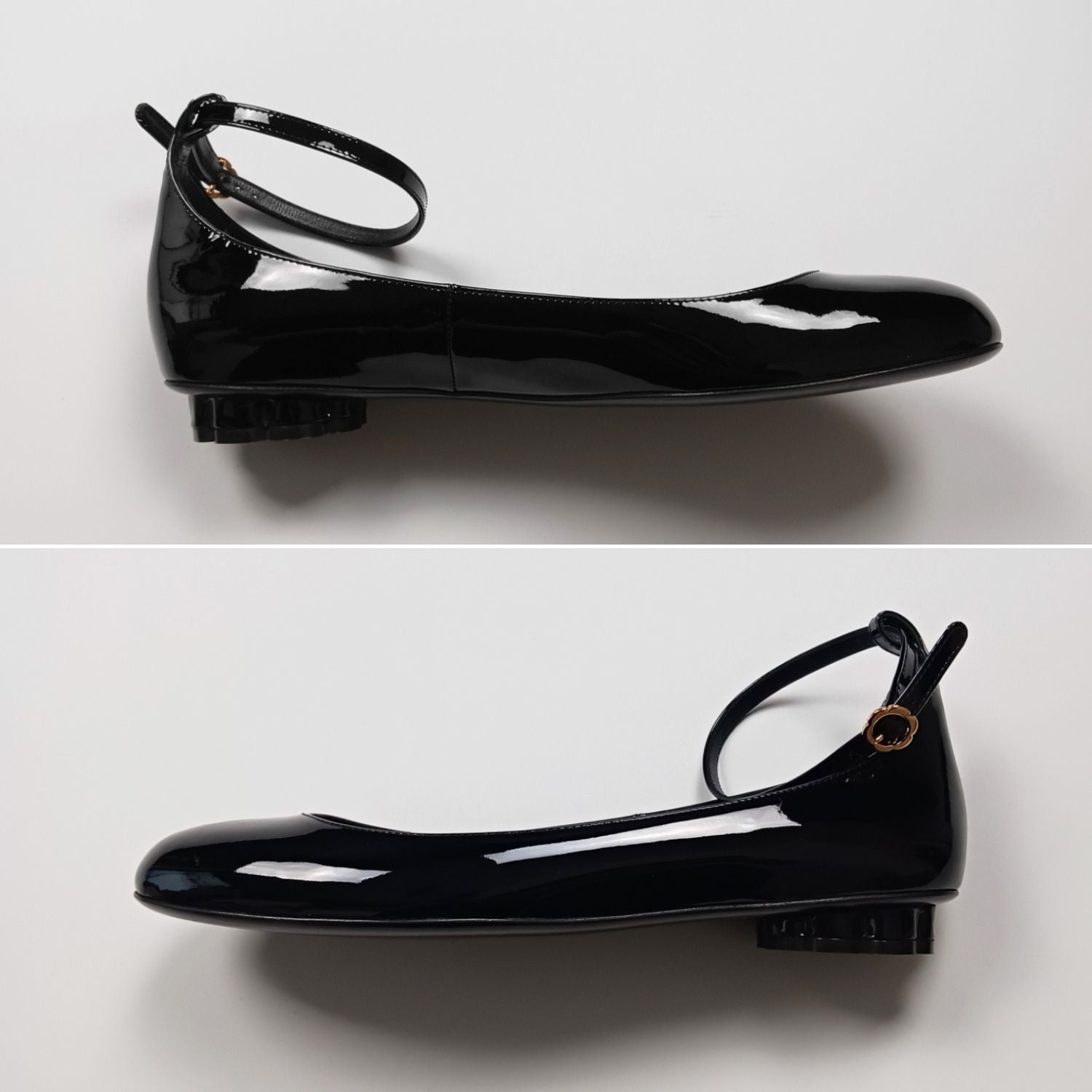 Salvatore Ferragamo フェラガモ アンクルストラップ バレエシューズ 8.5 B