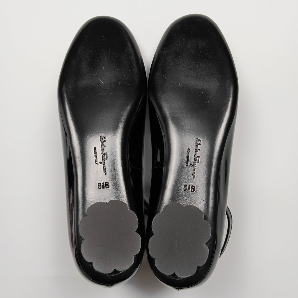 Salvatore Ferragamo フェラガモ アンクルストラップ バレエシューズ 8.5 B