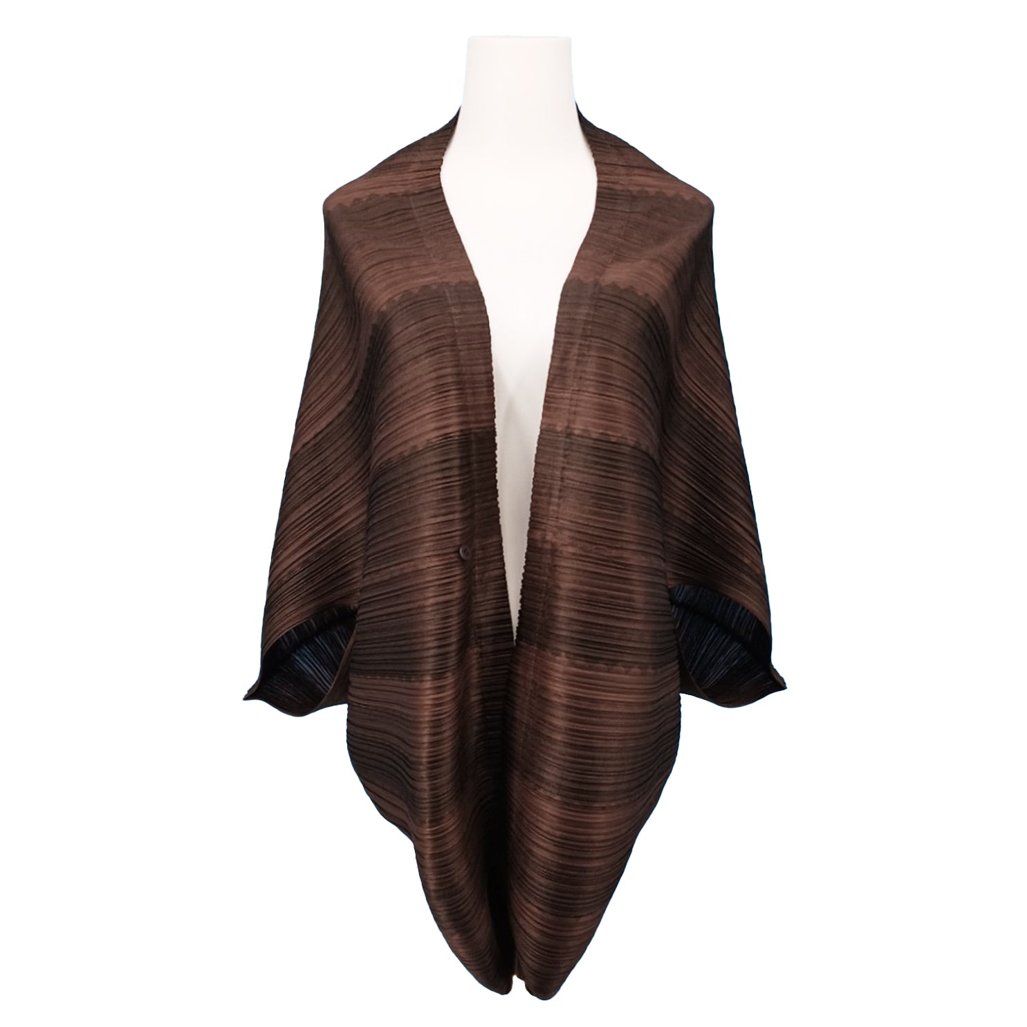 ISSEY MIYAKE PLEATS PLEASE カーディガン ボレロ 日本製 ブラウン