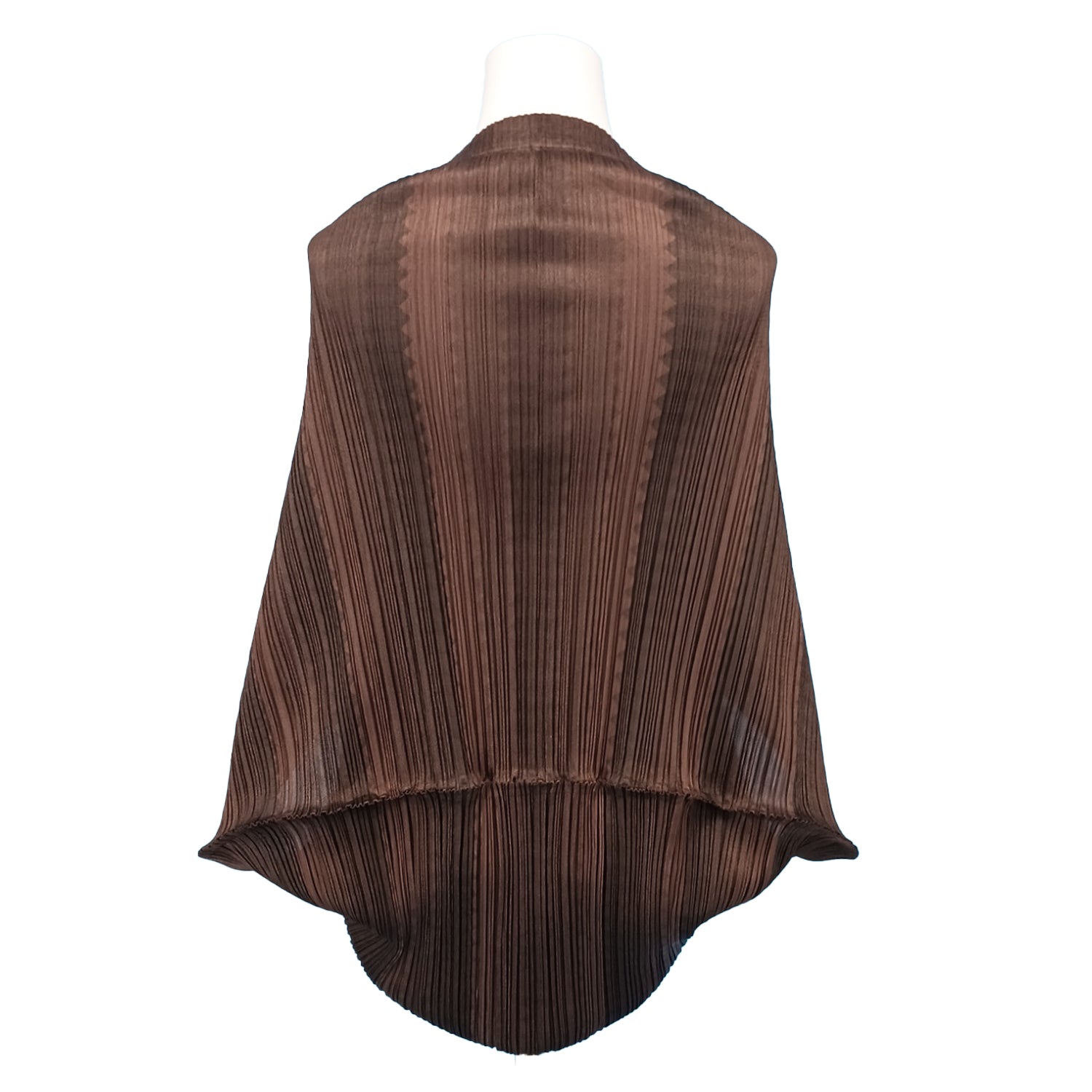 ISSEY MIYAKE PLEATS PLEASE カーディガン ボレロ 日本製 ブラウン