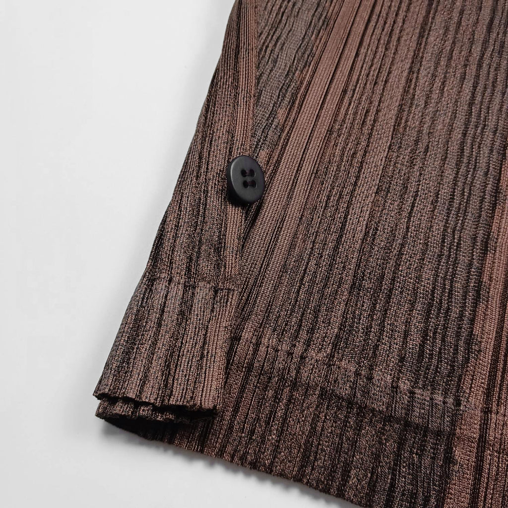 ISSEY MIYAKE PLEATS PLEASE カーディガン ボレロ 日本製 ブラウン