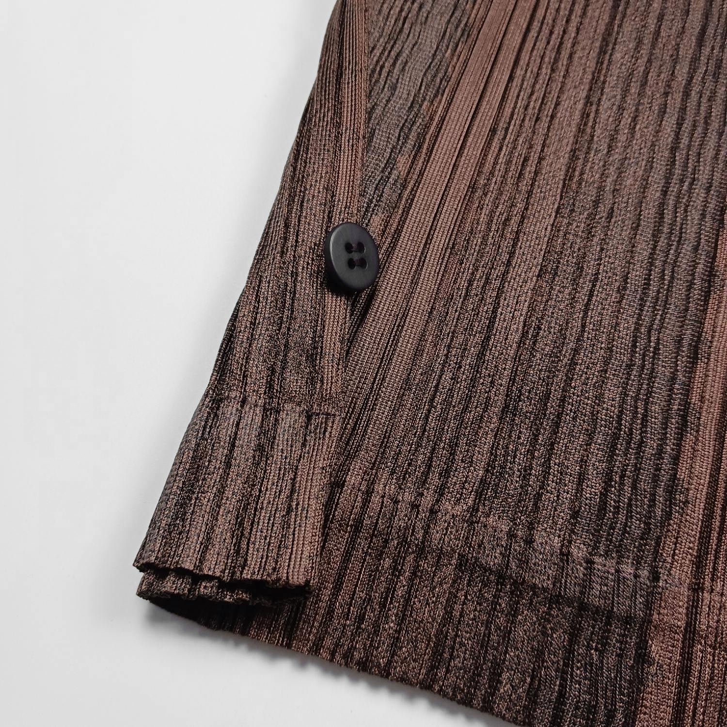 ISSEY MIYAKE PLEATS PLEASE カーディガン ボレロ 日本製 ブラウン