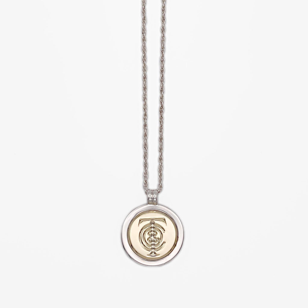 Tiffany&Co. T&Cコイン コンビ ネックレス SV925 18KT.ON