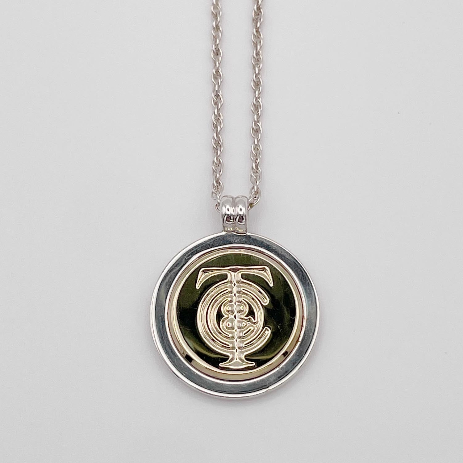 Tiffany&Co. T&Cコイン コンビ ネックレス SV925 18KT.ON