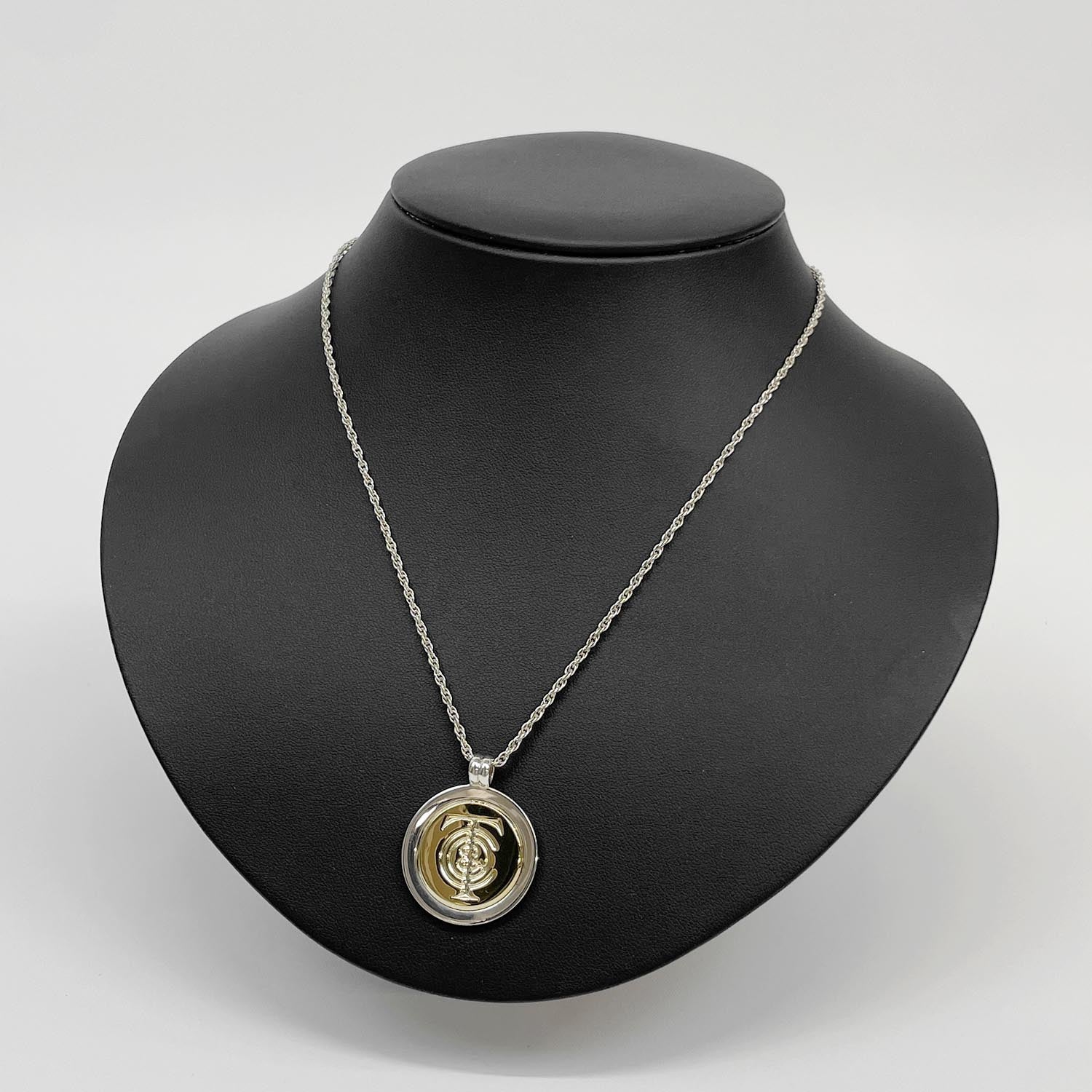 Tiffany&Co. T&Cコイン コンビ ネックレス SV925 18KT.ON