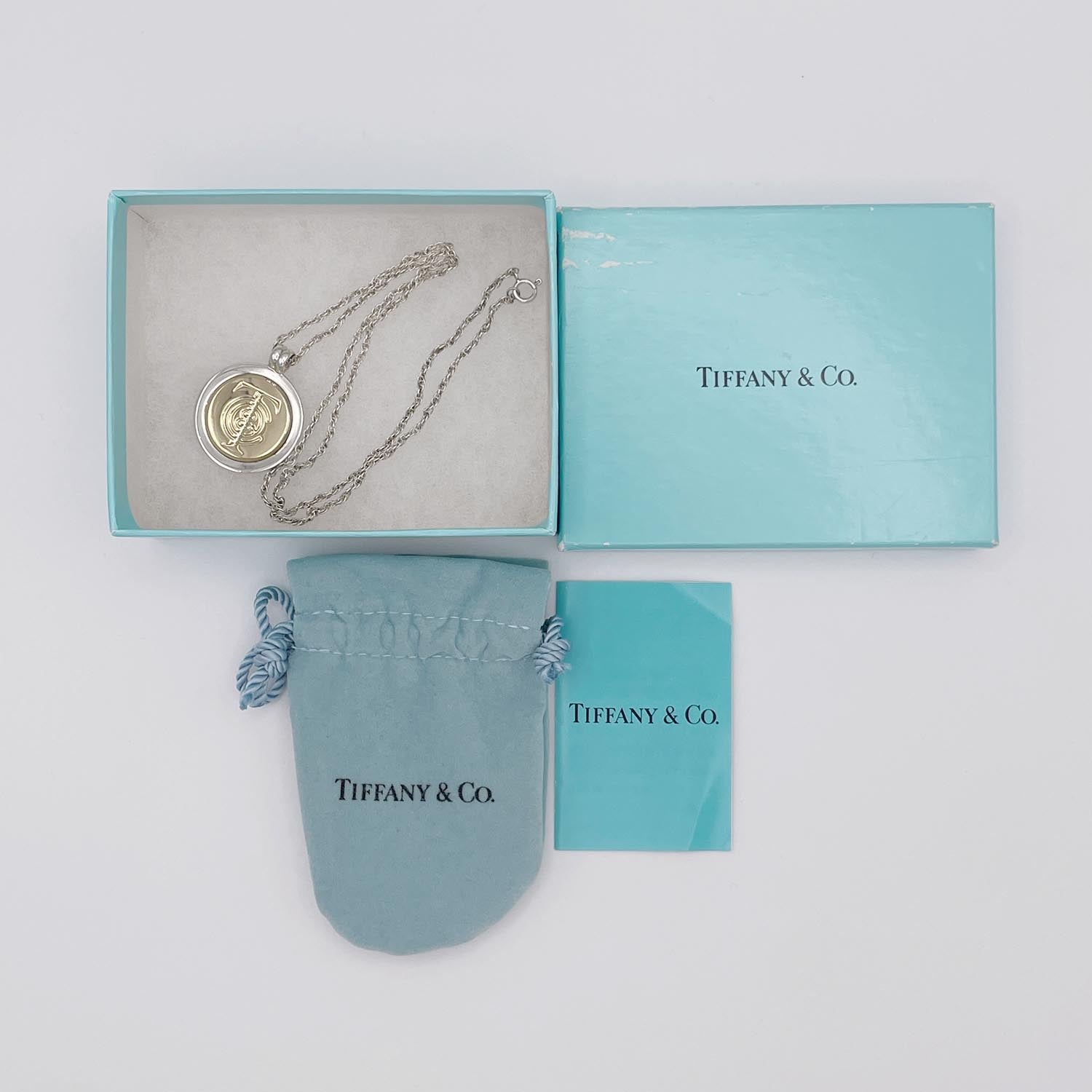 Tiffany&Co. T&Cコイン コンビ ネックレス SV925 18KT.ON