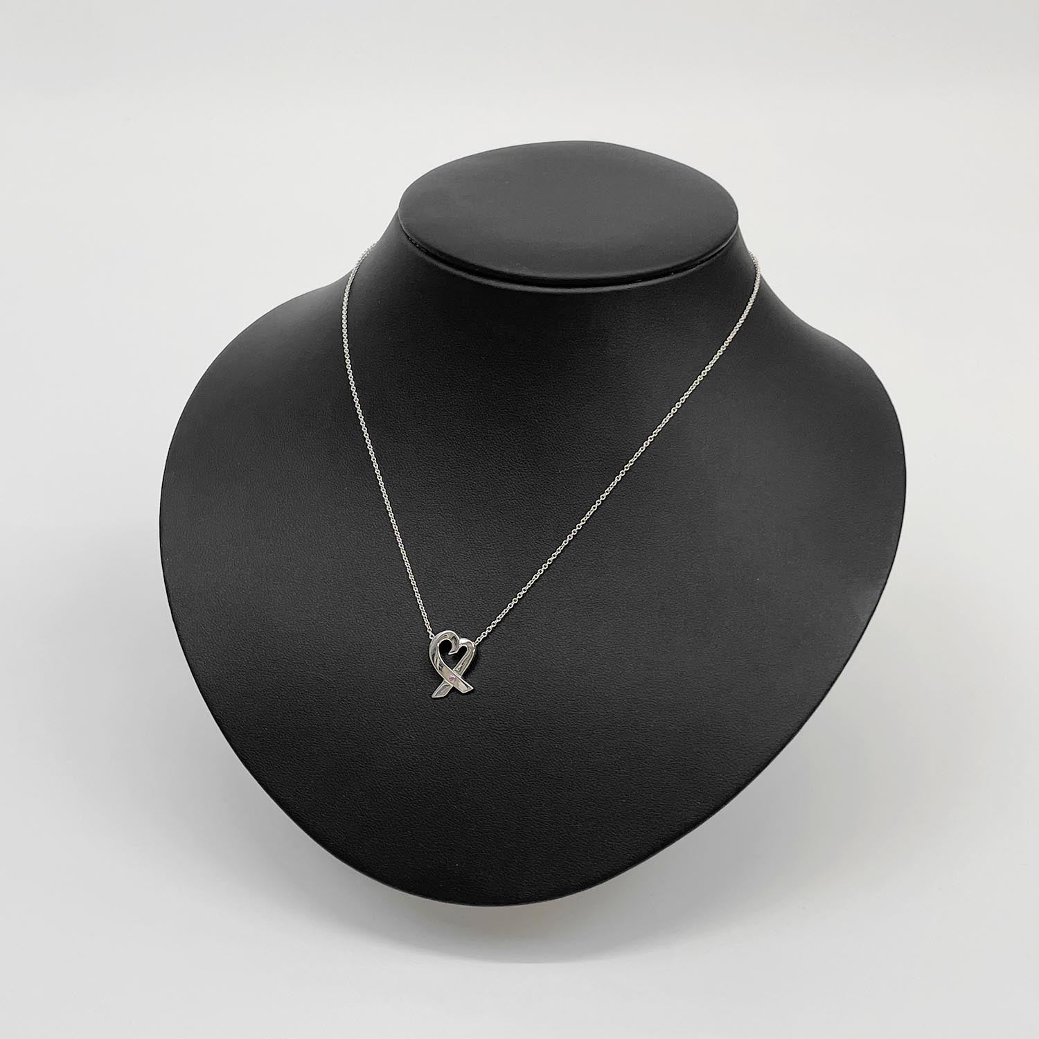 Tiffany＆Co. ティファニー ラビングハート ピンクサファイア 1P ネックレス SV925