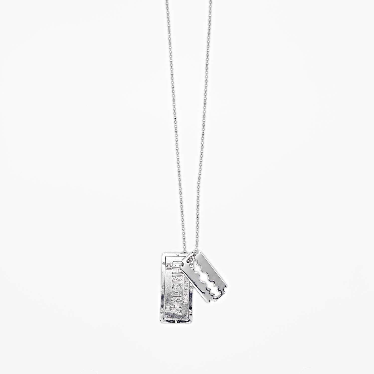 Dior ディオール プレート カミソリ ネックレス シルバー ヴィンテージ