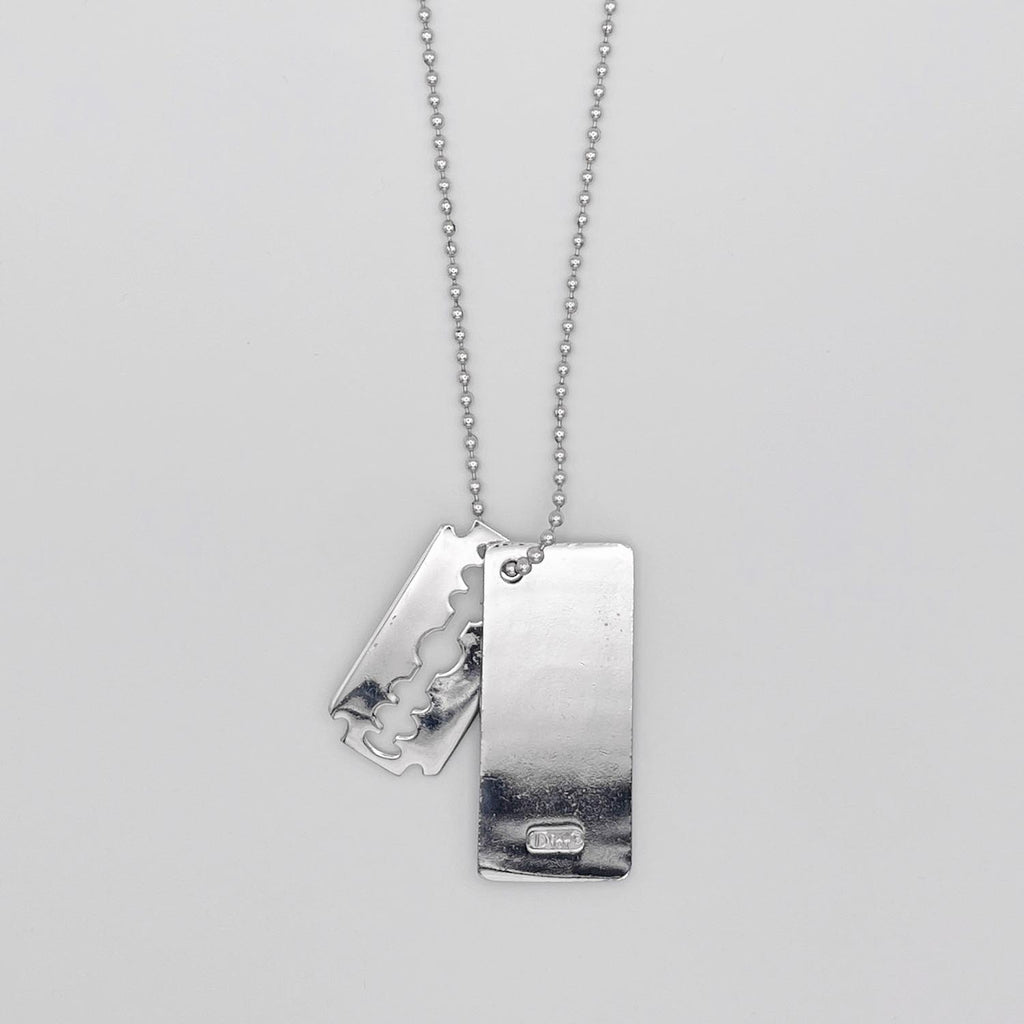 Dior ディオール プレート カミソリ ネックレス シルバー ヴィンテージ