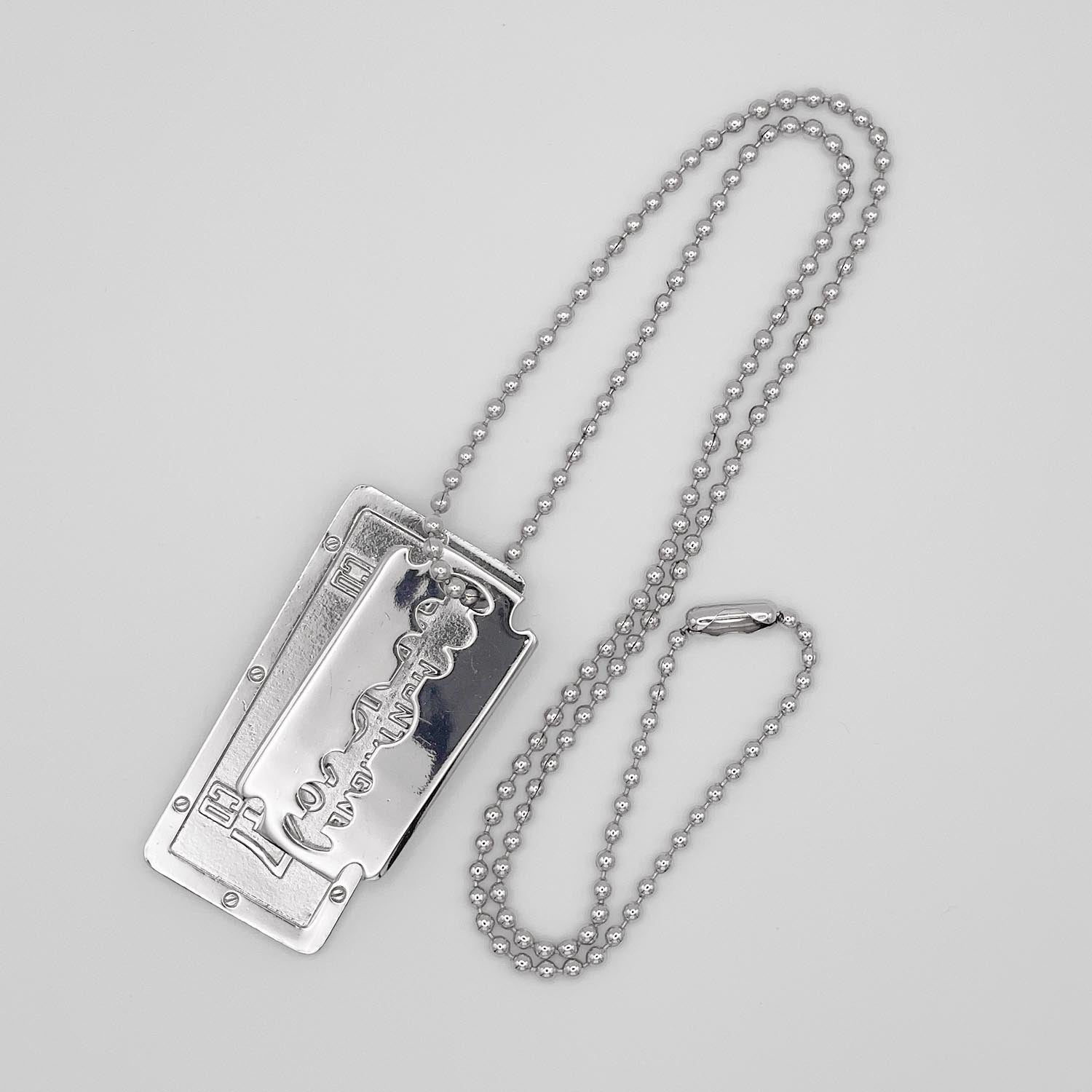 Dior ディオール プレート カミソリ ネックレス シルバー ヴィンテージ