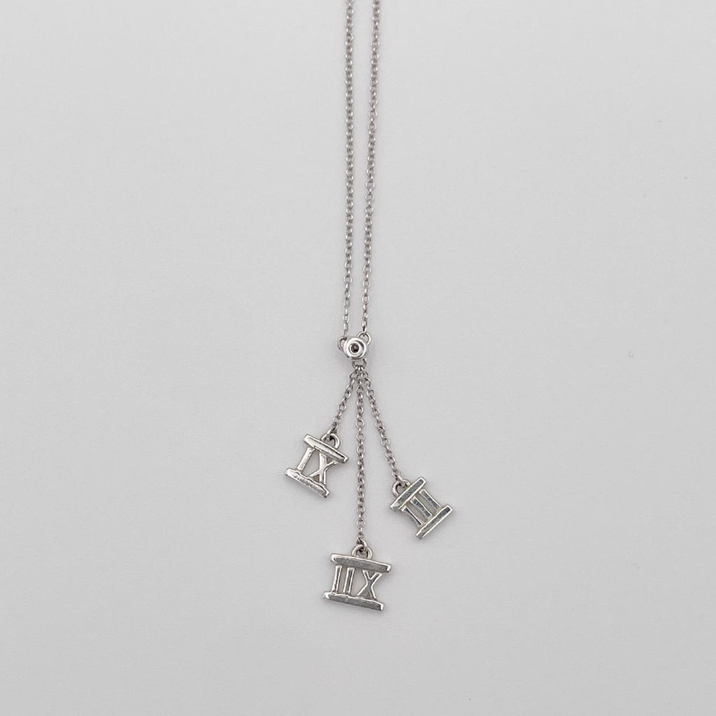 Tiffany&Co. 925 ティファニー アトラス 3シンボル 1Pダイヤ ネックレス