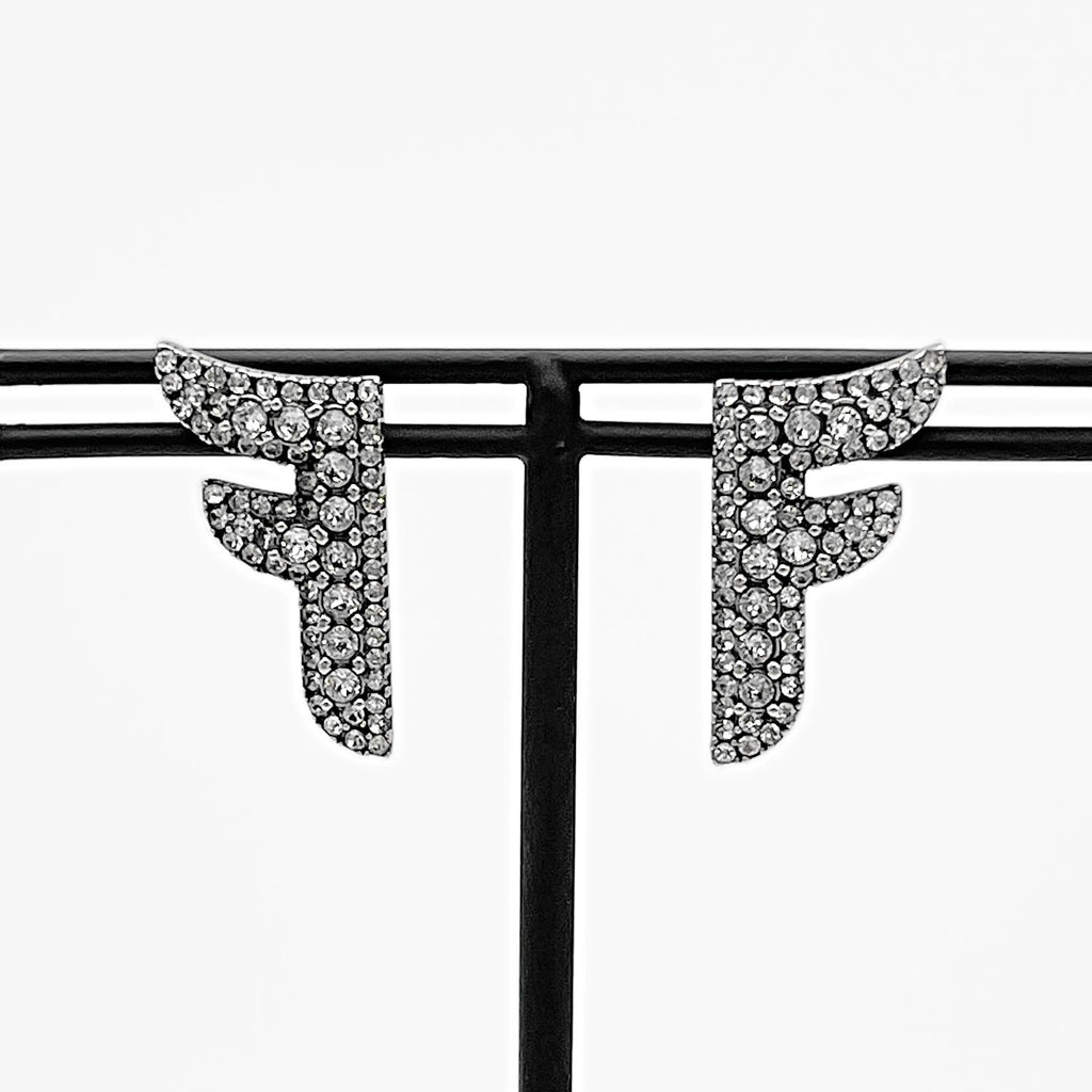 FENDI フェンディ FFロゴ ラインストーン ピアス