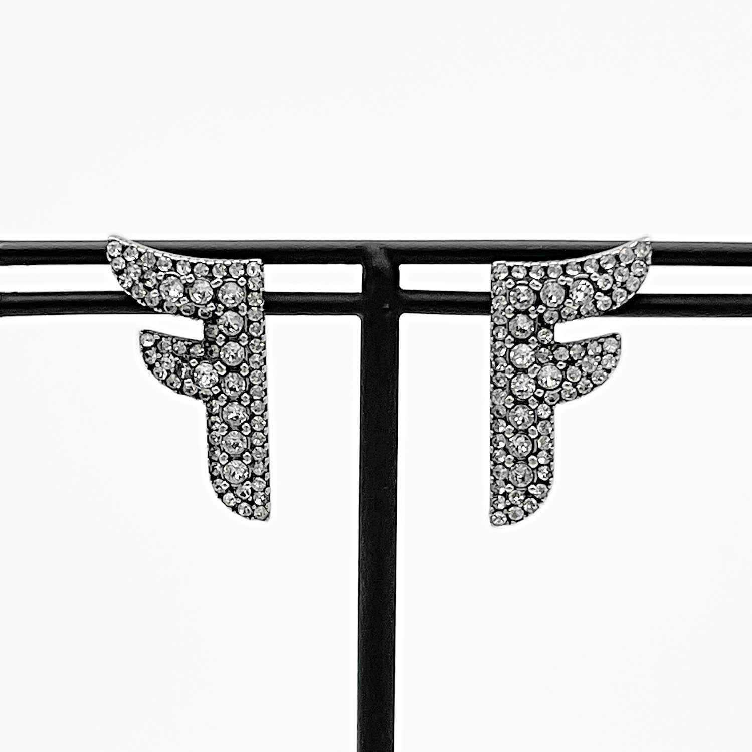 FENDI フェンディ FFロゴ ラインストーン ピアス