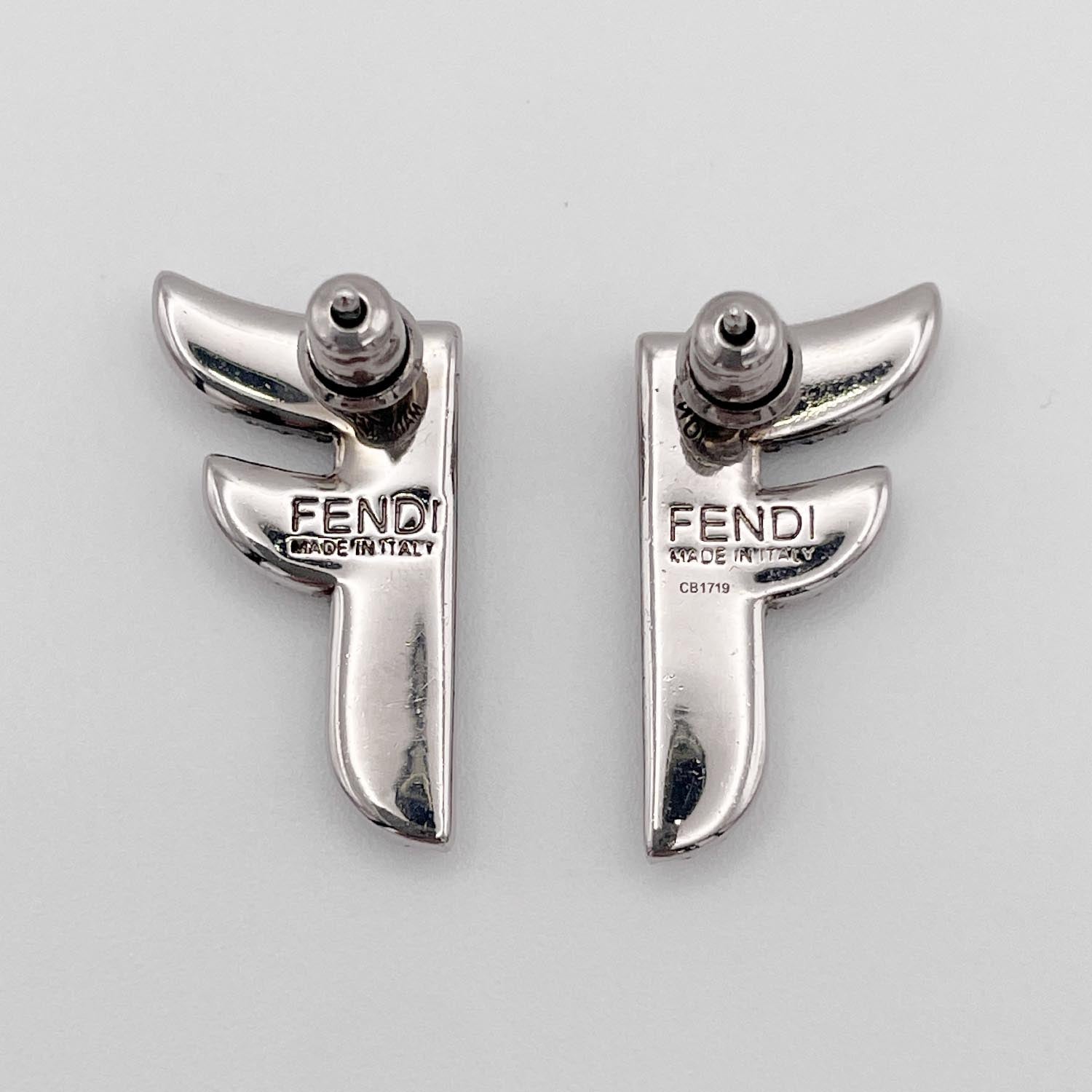 FENDI フェンディ FFロゴ ラインストーン ピアス