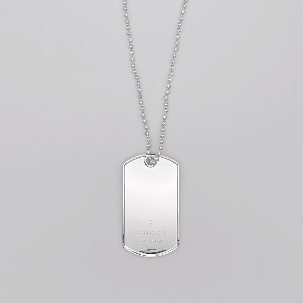 GUCCI グッチ ドッグタグ プレート ネックレス SV925 ペンダント