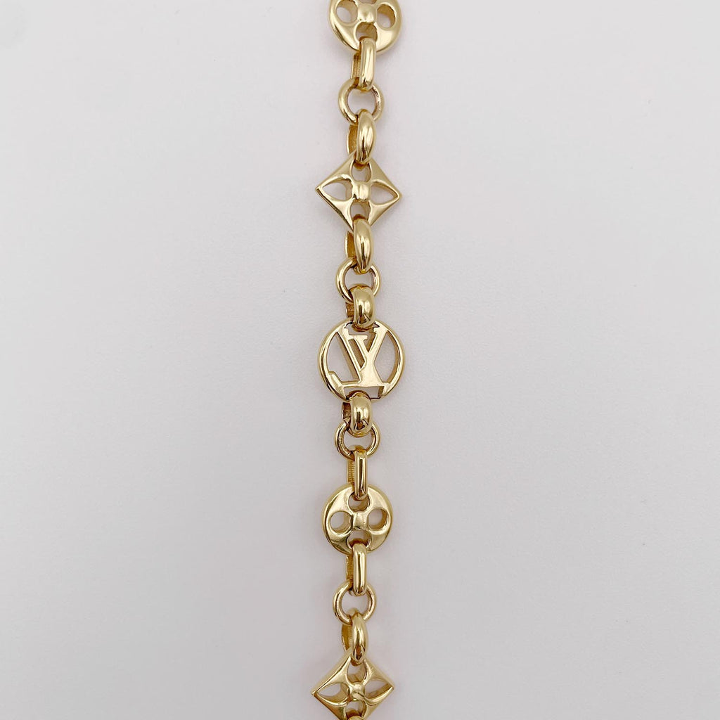 LOUIS VUITTON ヴィトン コリエクレイジー インロック M69621 ゴールド 13.9g ブレス