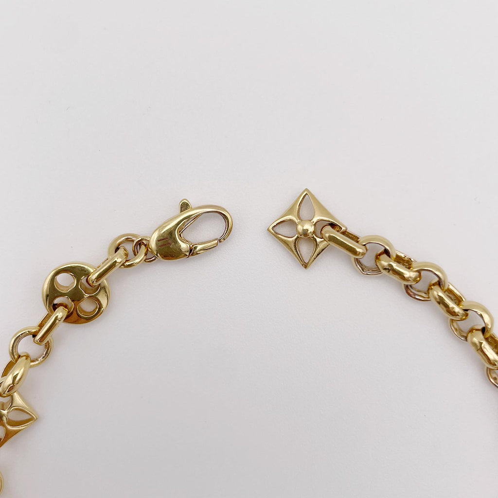 LOUIS VUITTON ヴィトン コリエクレイジー インロック M69621 ゴールド 13.9g ブレス