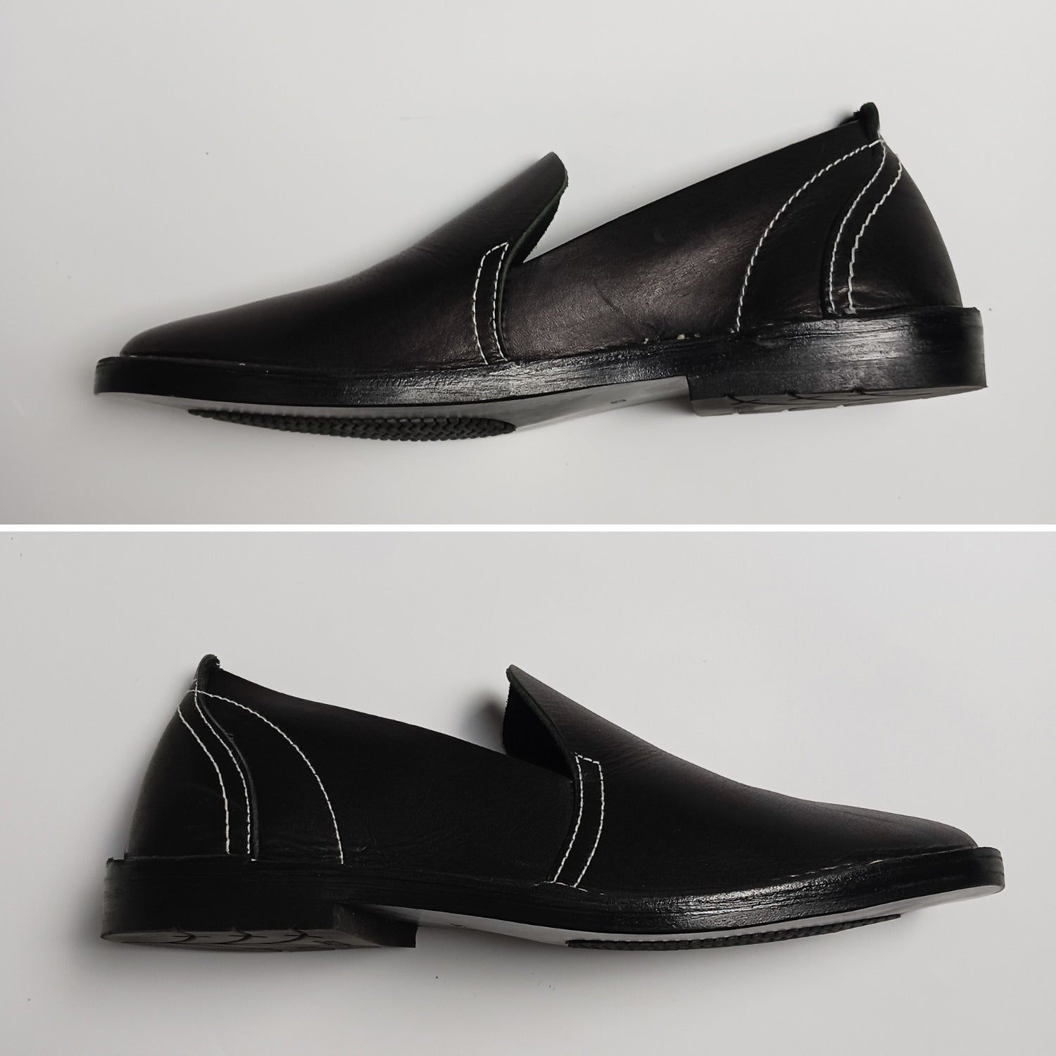COMME des GARCONS オム レザー スリッポン フラットシューズ 26cm