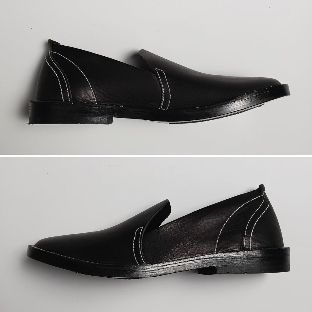 COMME des GARCONS オム レザー スリッポン フラットシューズ 26cm