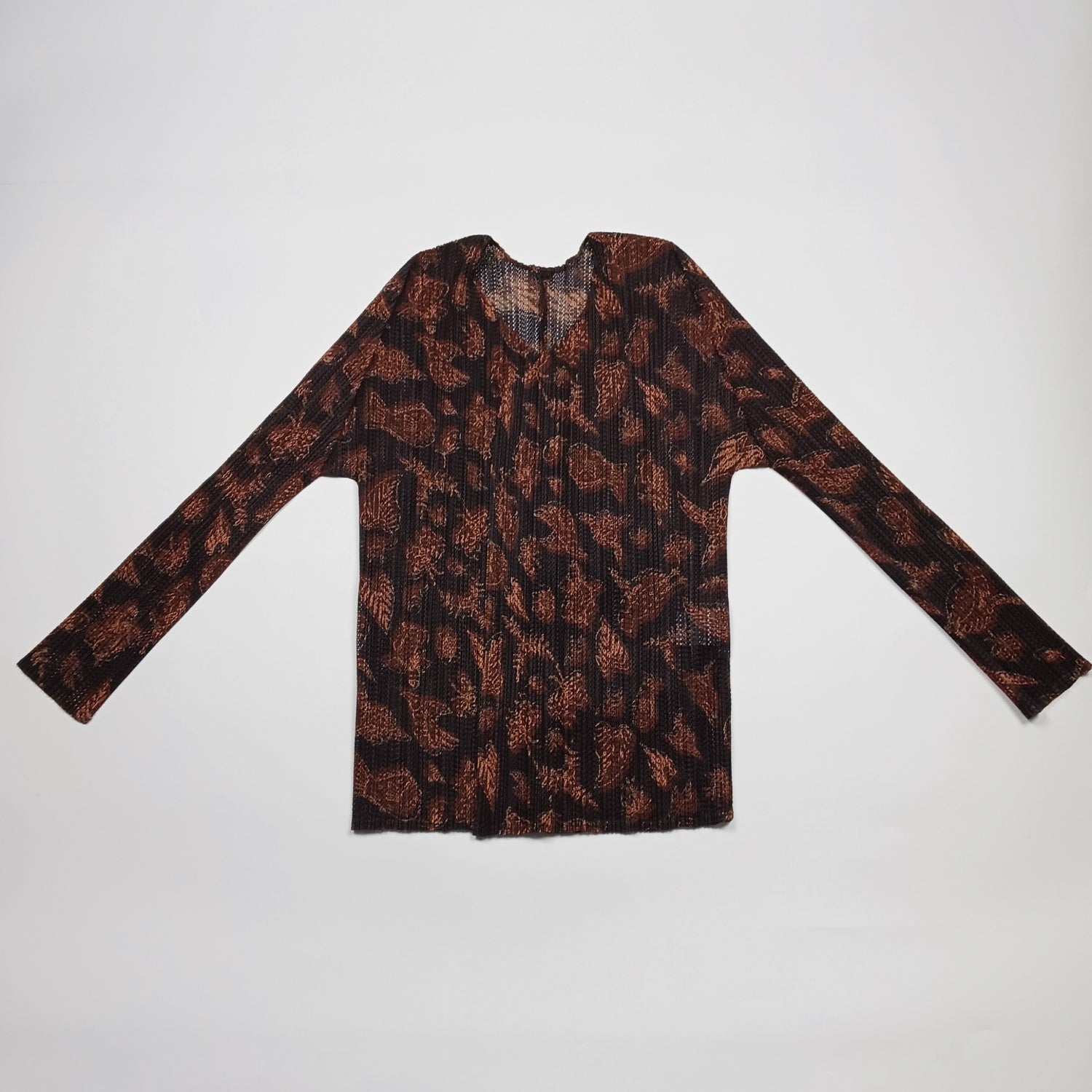 ISSEY MIYAKE PLEATS PLEASE プリーズプリーズ 総柄 カーディガン L３