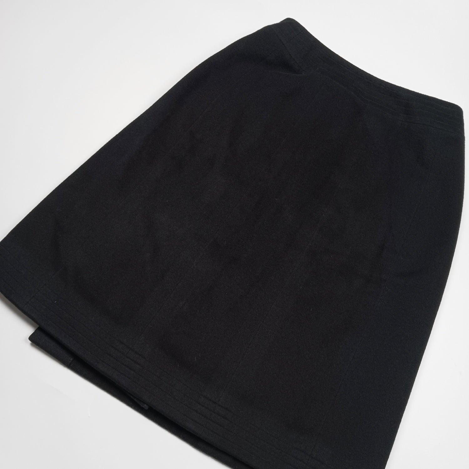 CHANEL シャネル ラップスカート カシミヤ100％ ブラック 36