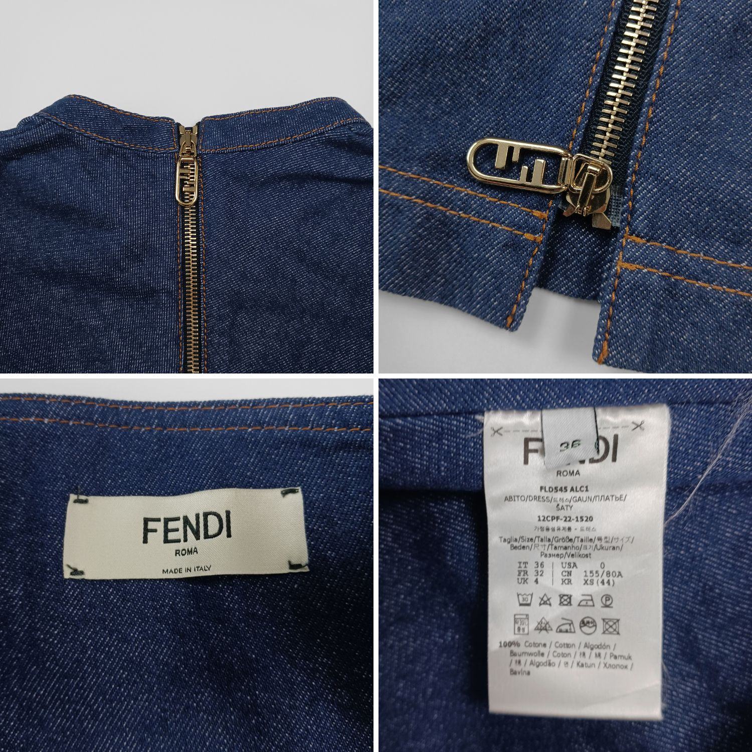 FENDI フェンディ デニムドレス ワンピース 22AW 36