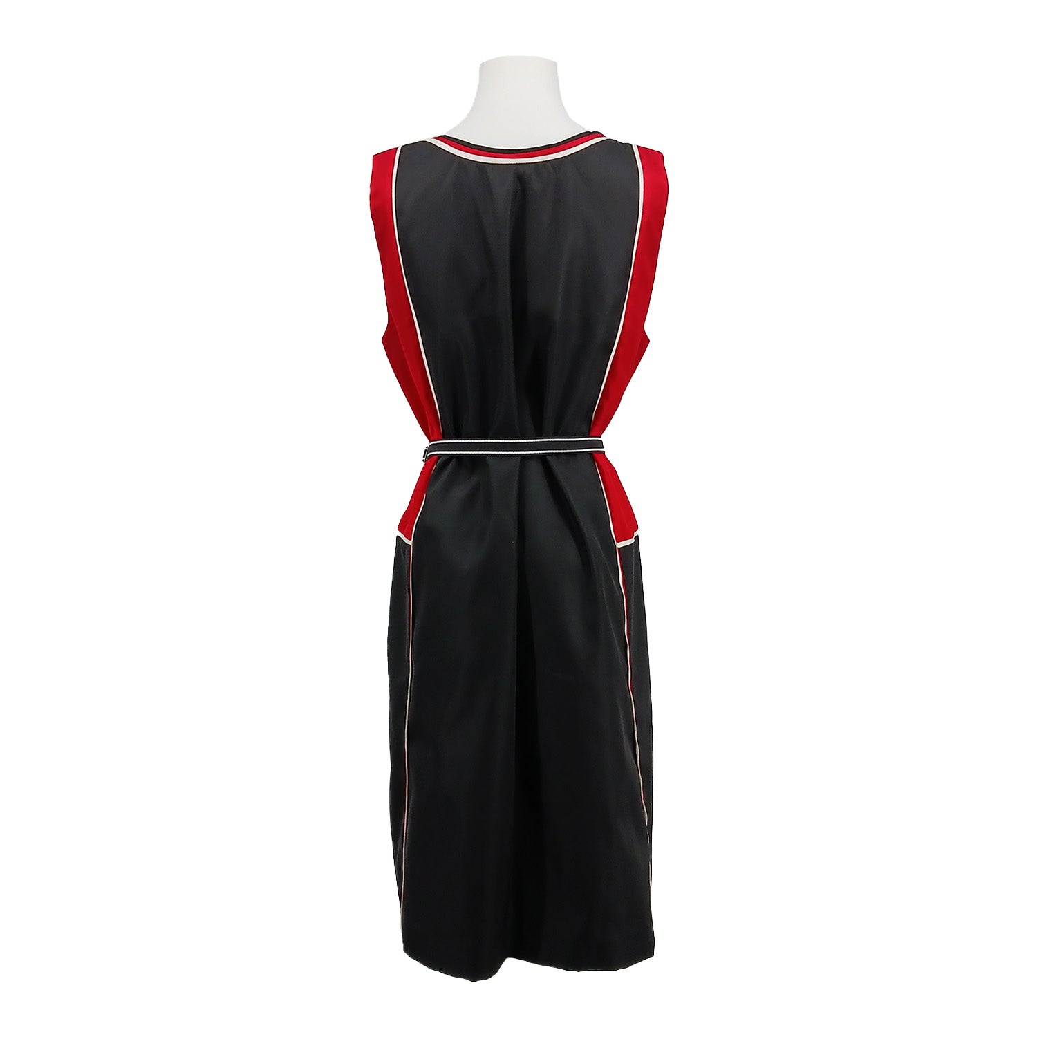 PRADA プラダ リナイロン ワンピース レッド×ブラック 38S