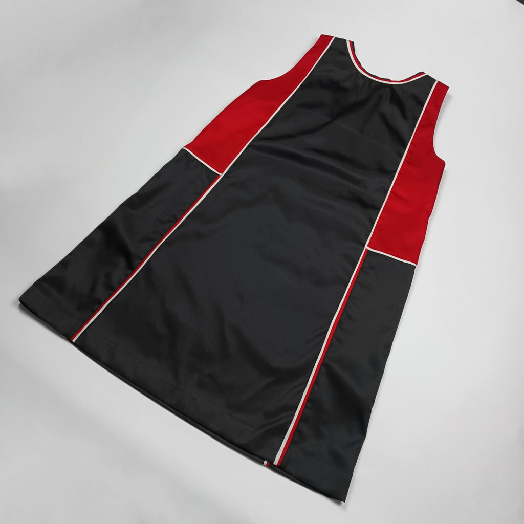 PRADA プラダ リナイロン ワンピース レッド×ブラック 38S