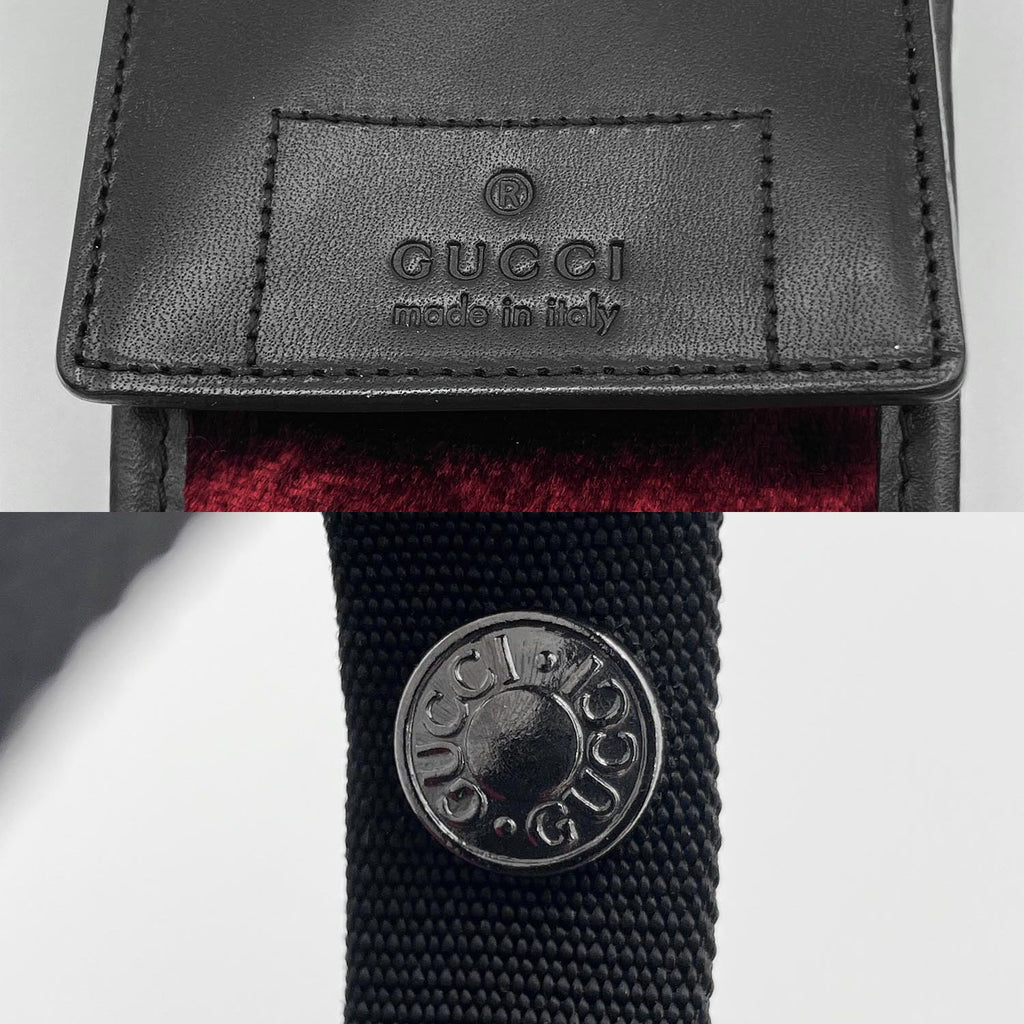 GUCCI ミニポーチ ガラケーケース ベロア 持ち手付き
