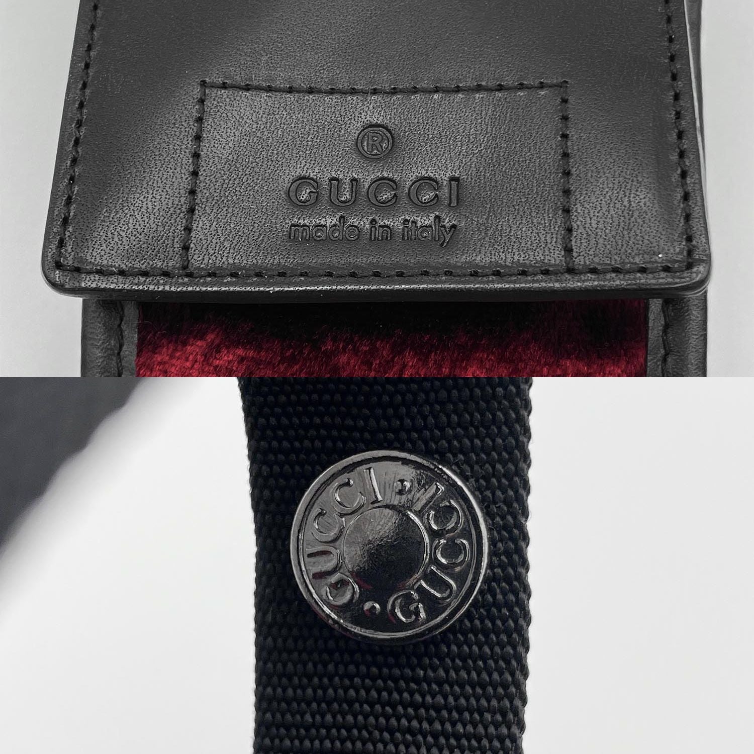 GUCCI ミニポーチ ガラケーケース ベロア 持ち手付き