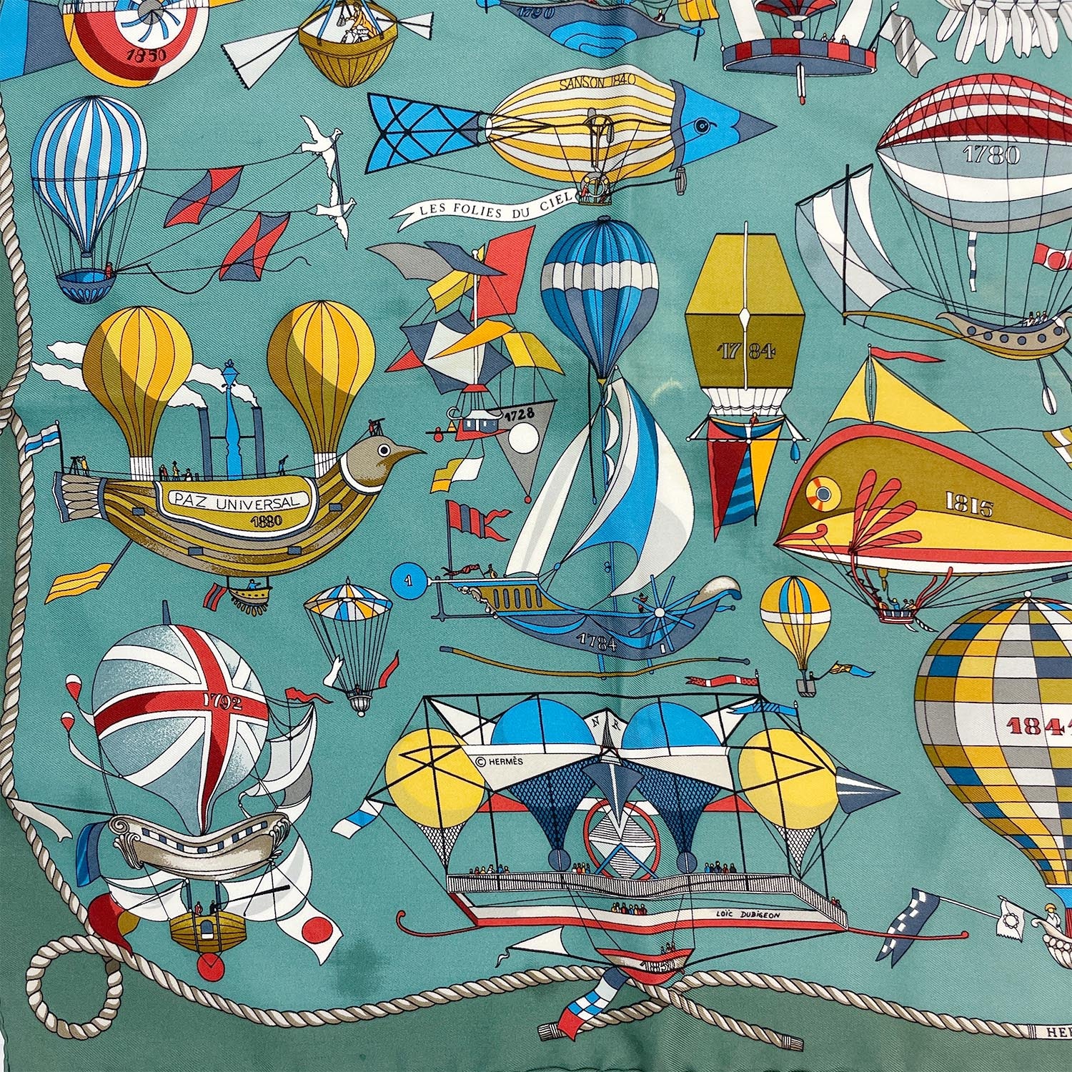 HERMES エルメス プチ・カレ43 LES FOLIES DU CIEL 大空の狂気 スカーフ