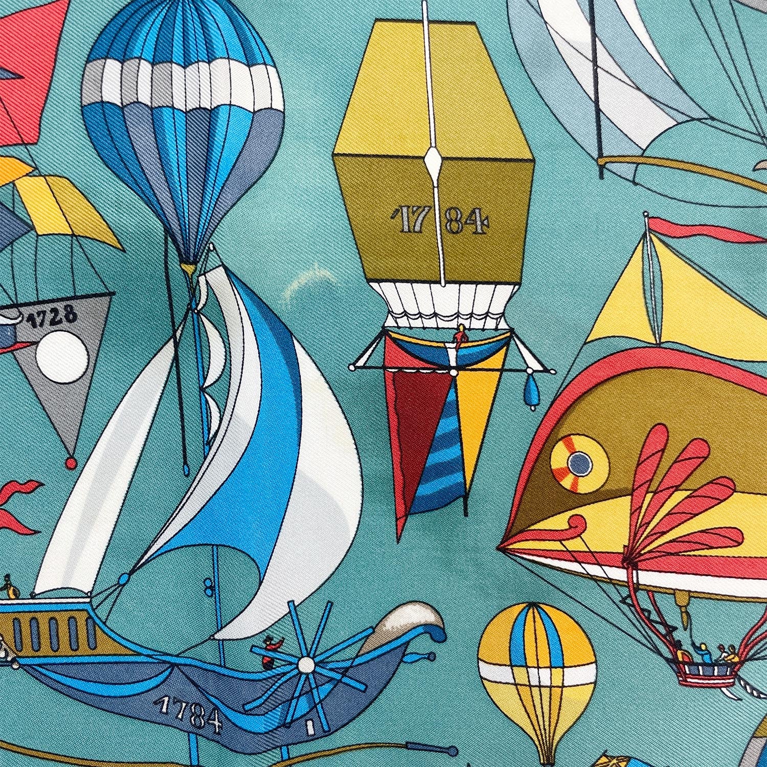 HERMES エルメス プチ・カレ43 LES FOLIES DU CIEL 大空の狂気 スカーフ