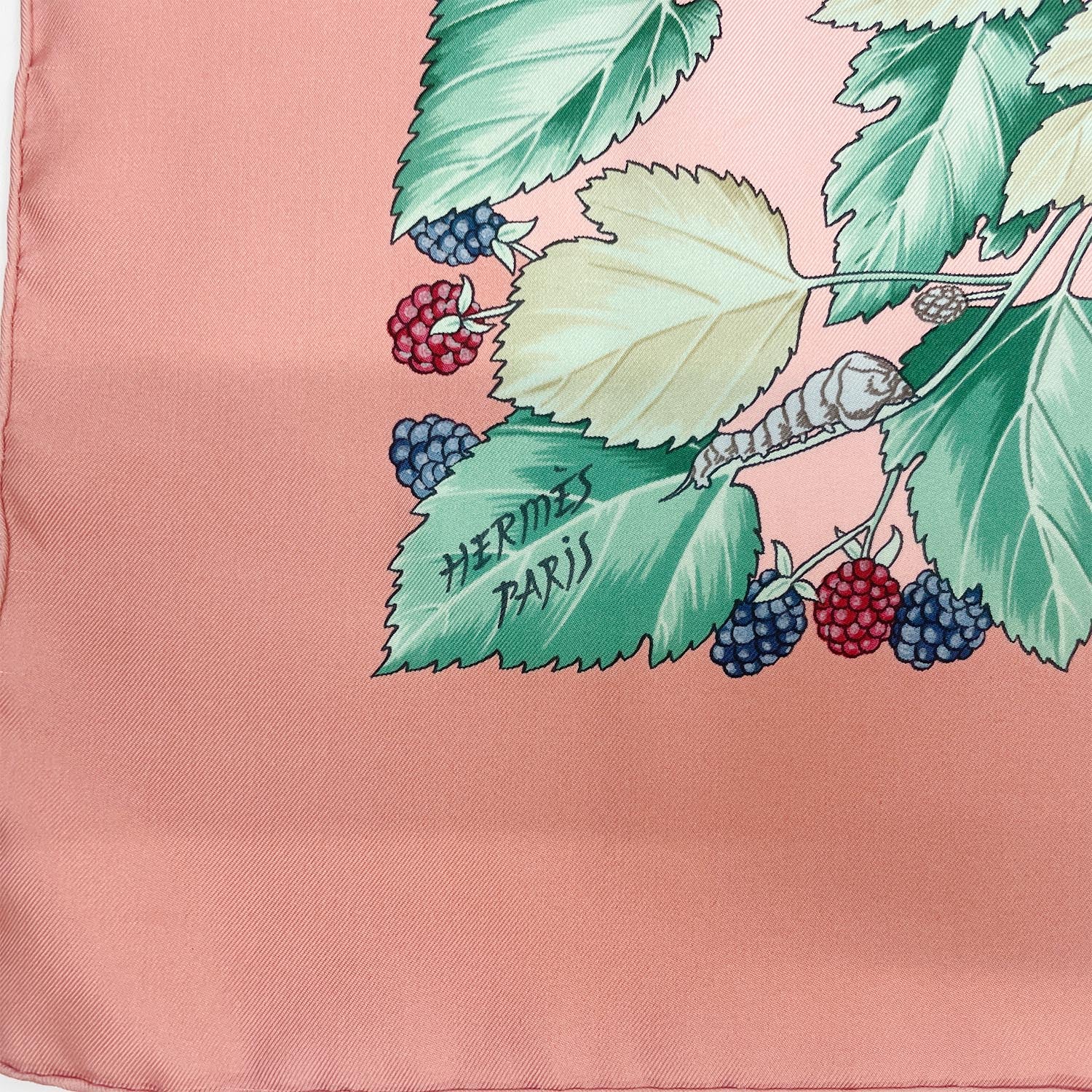 美品 HERMES エルメス カレ90 LARBRE de SOIE 絹の木 スカーフ