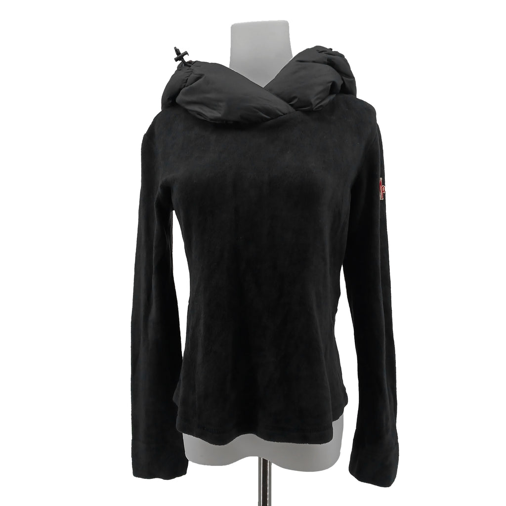 MONCLER モンクレール フーディー切替プルオーバー フリース ブラック L