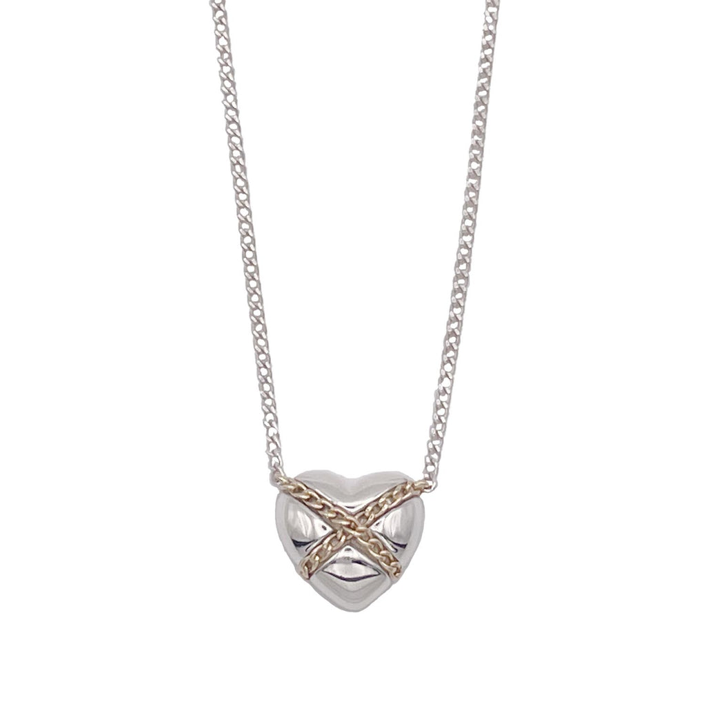 新品仕上済 Tiffany&Co. ティファニー クロスハート ネックレス 925 750