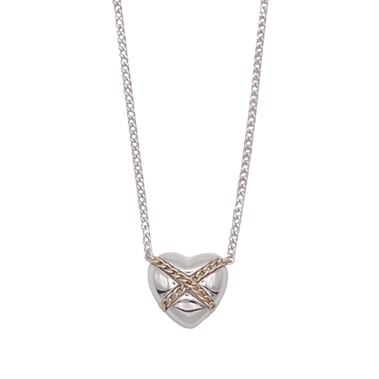 新品仕上済 Tiffany&Co. ティファニー クロスハート ネックレス 925 750