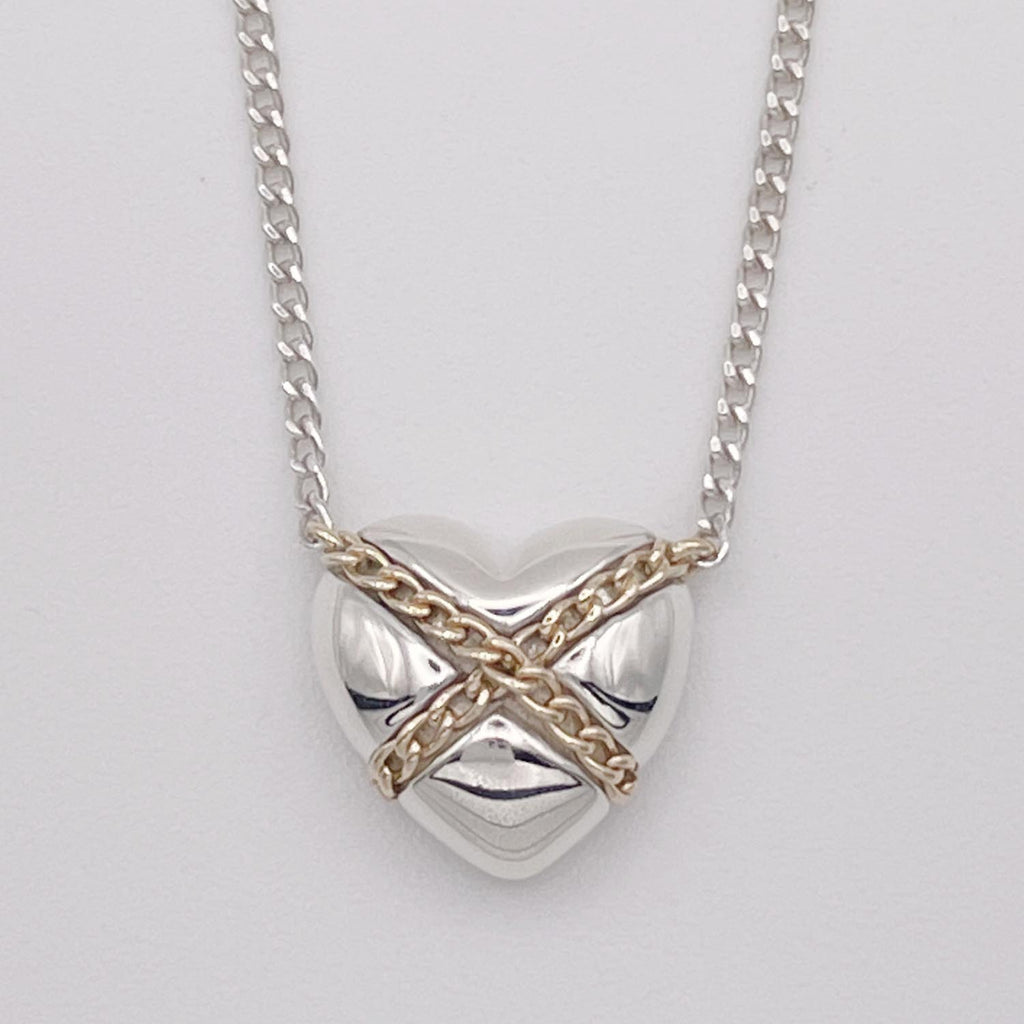 新品仕上済 Tiffany&Co. ティファニー クロスハート ネックレス 925 750