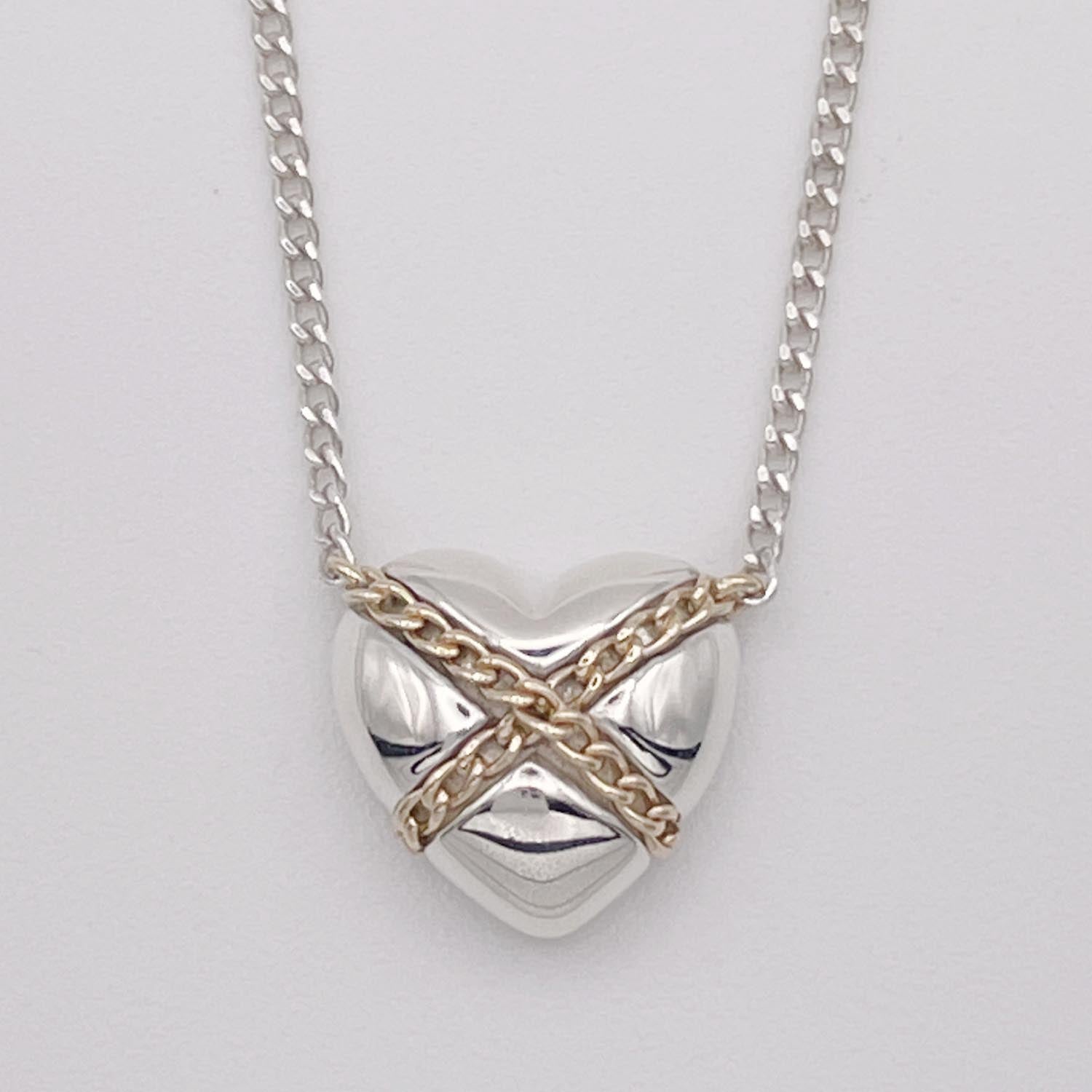 新品仕上済 Tiffany&Co. ティファニー クロスハート ネックレス 925 750