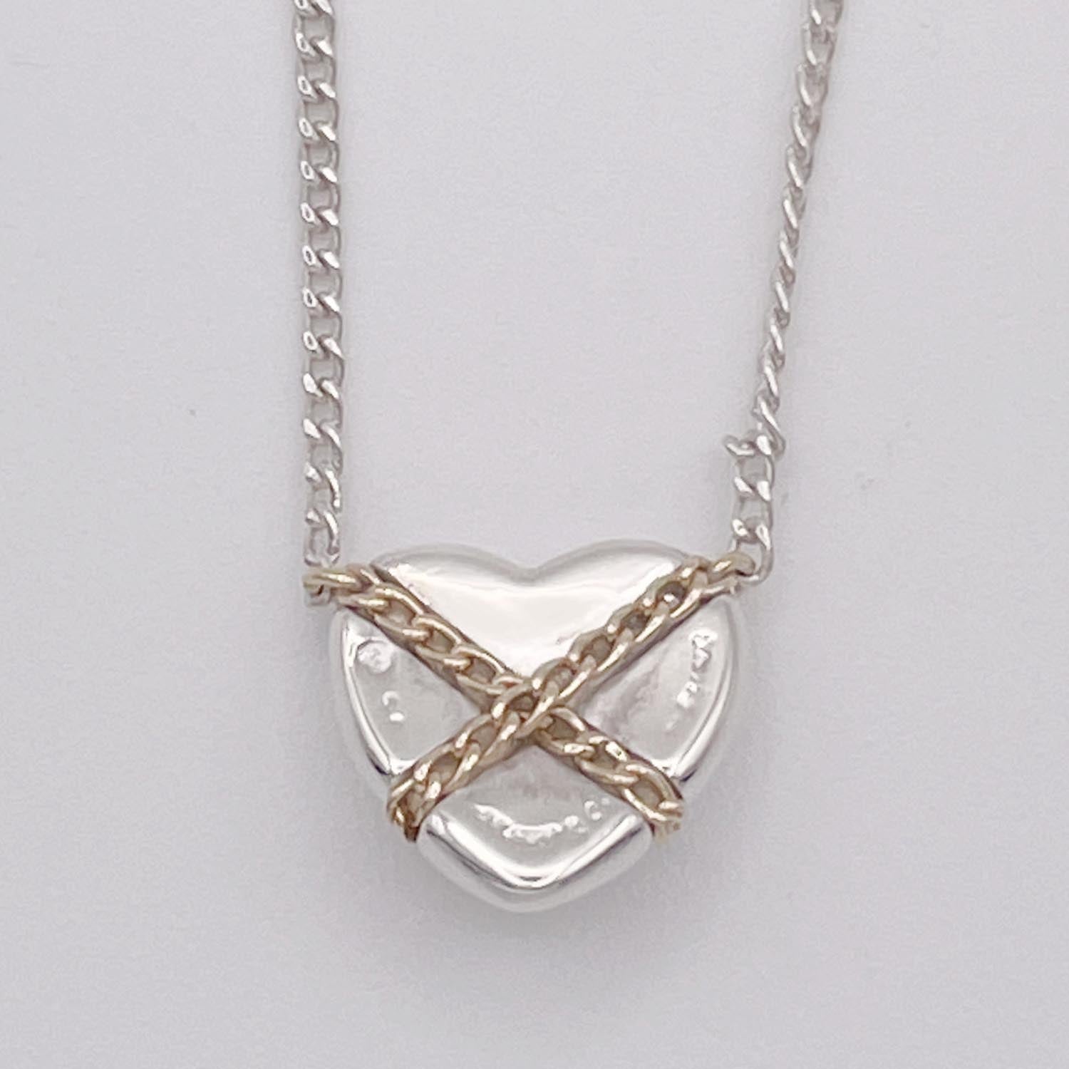新品仕上済 Tiffany&Co. ティファニー クロスハート ネックレス 925 750