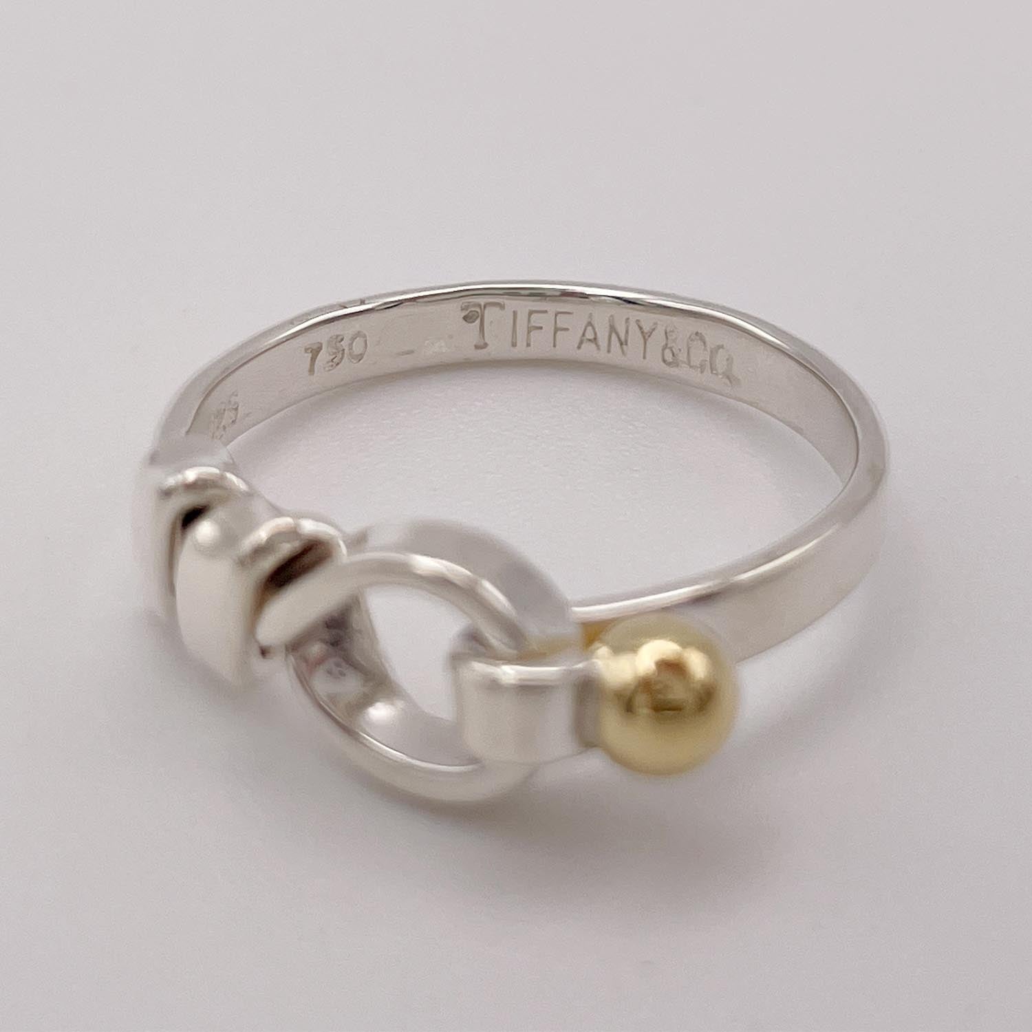 新品仕上済 Tiffany&Co. ティファニー 14.5号フック＆アイ リング 925 750