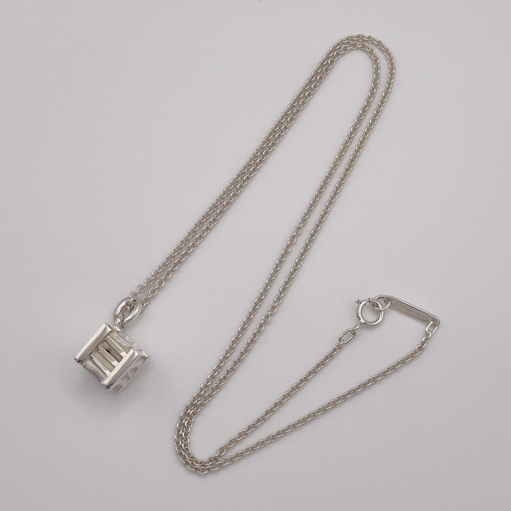 新品仕上済 Tiffany&Co. ティファニー アトラス キューブ ネックレス SV925 5.1g