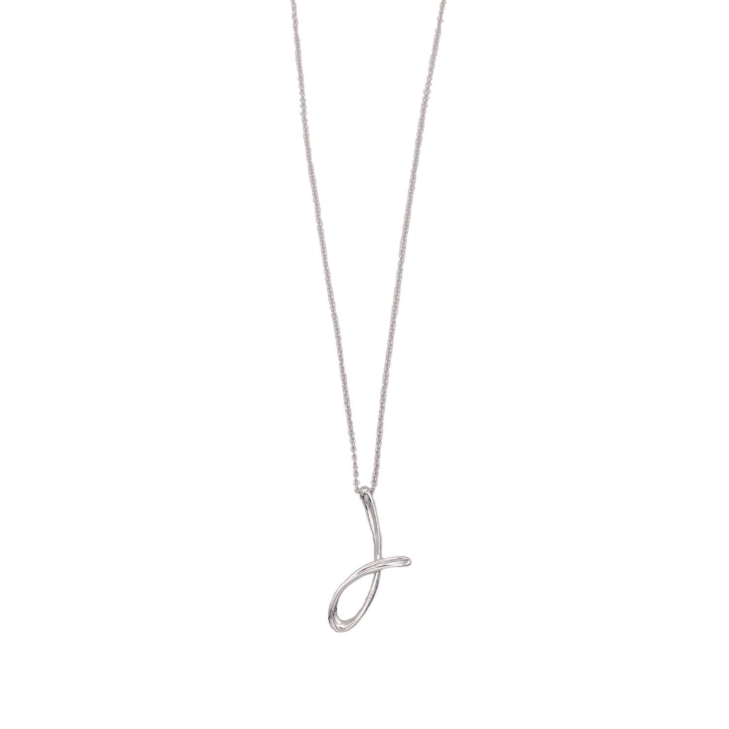 美品 Tiffany&Co. ティファニー レターJ イニシャル ネックレス 925