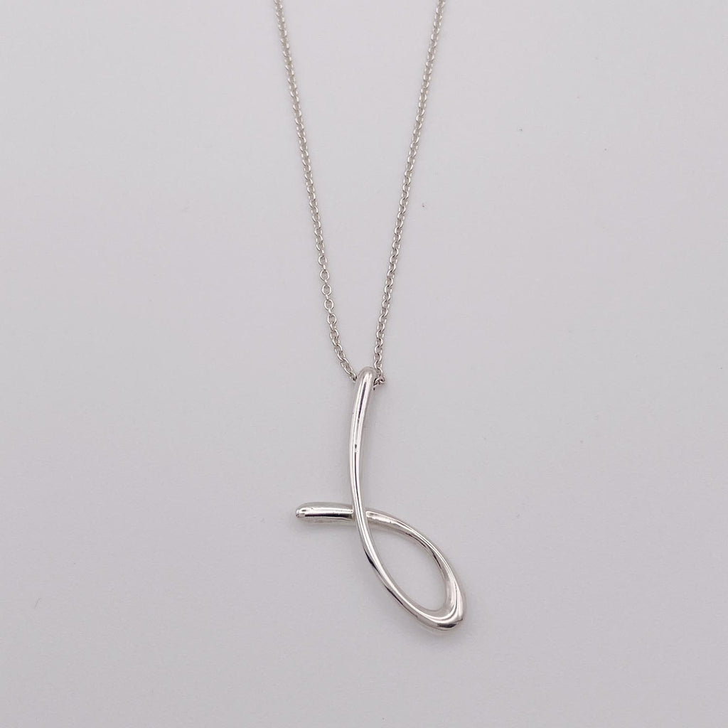 美品 Tiffany&Co. ティファニー レターJ イニシャル ネックレス 925