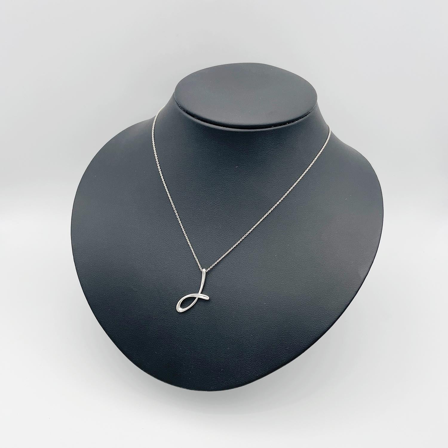 美品 Tiffany&Co. ティファニー レターJ イニシャル ネックレス 925